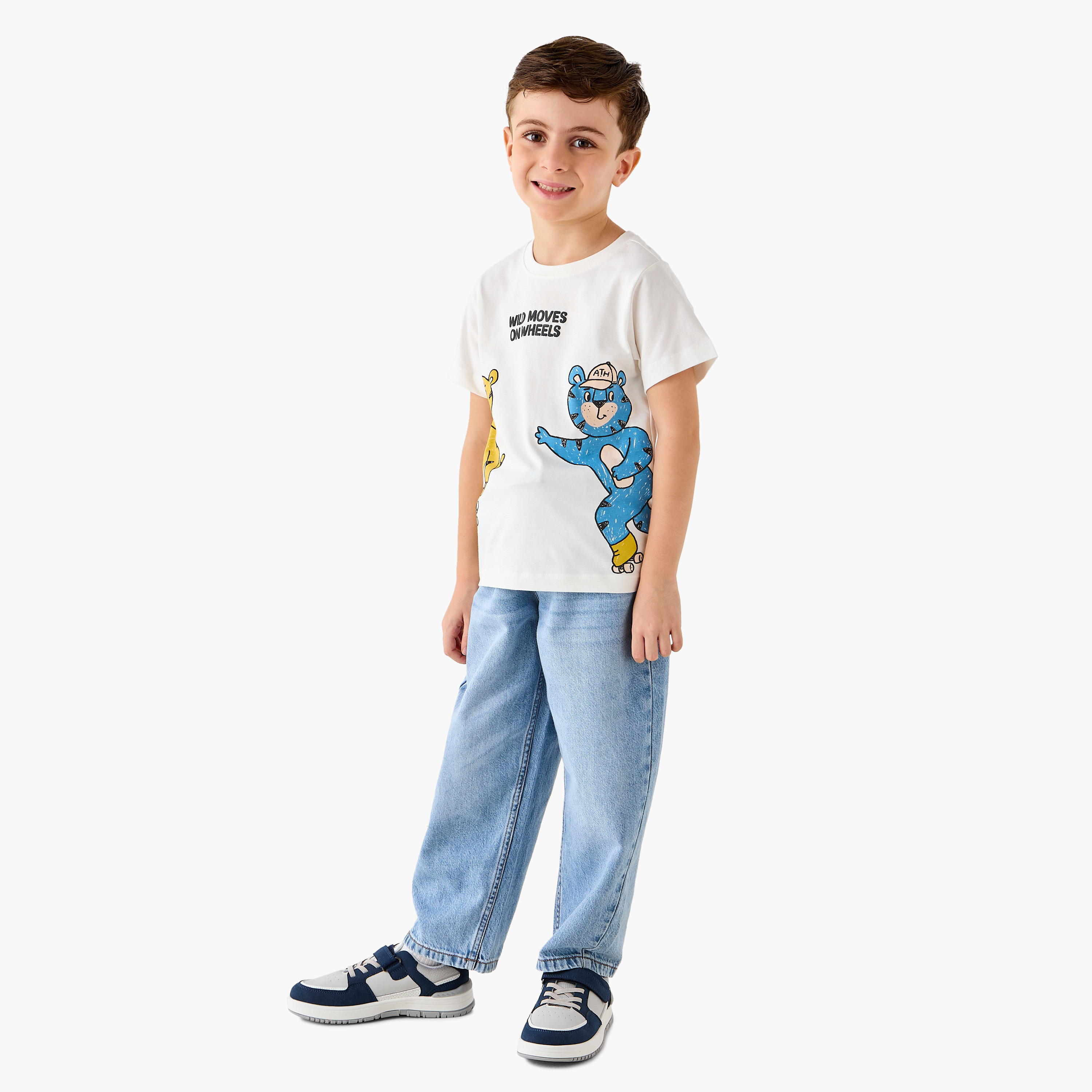 تيشيرت بأكمام قصيرة وطبعات من جونيورز-boys-clothing-tshirtsandpolos-image-2