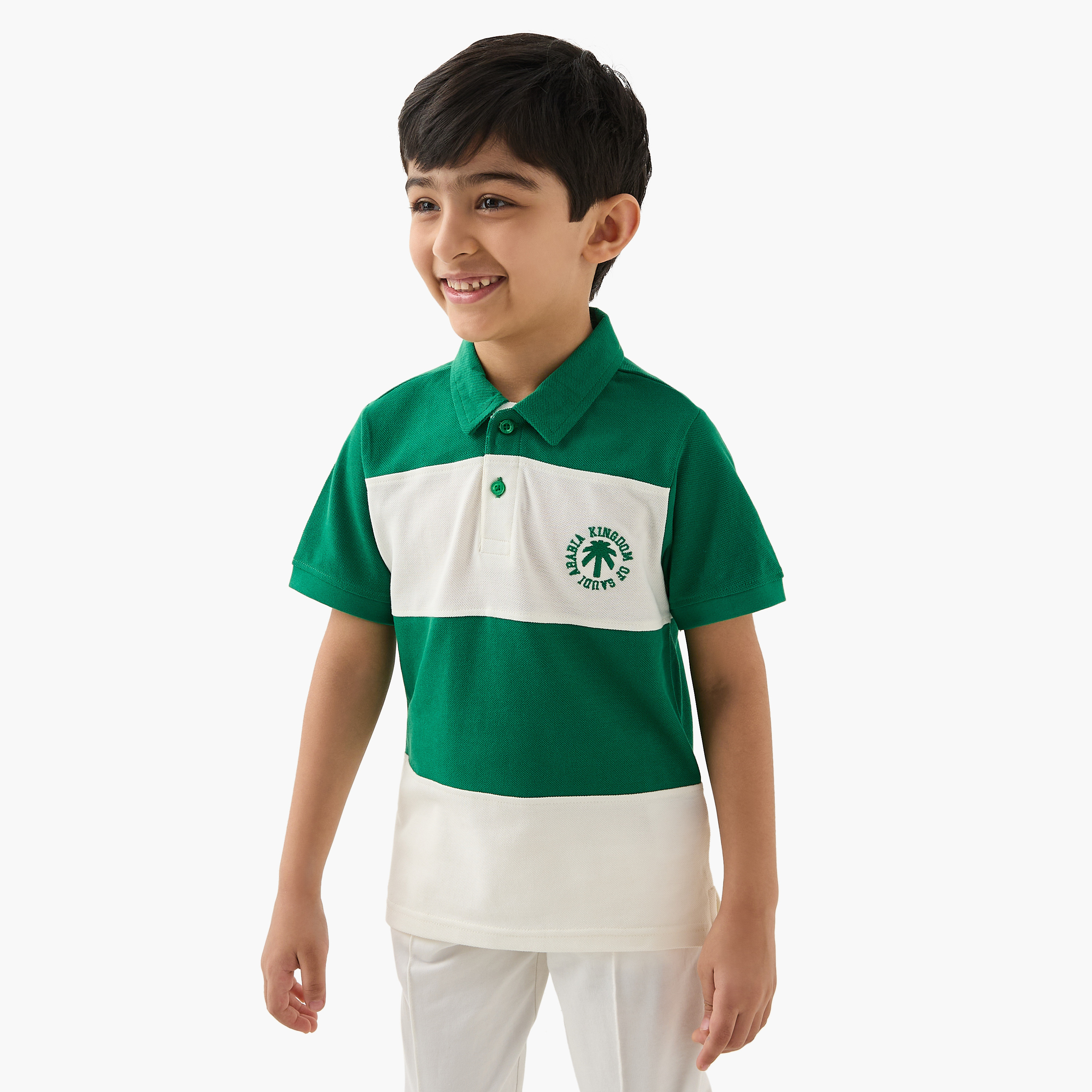 تيشيرت بولو بأكمام قصيرة وتطريز من جونيورز-boys-clothing-tshirtsandpolos-image-1