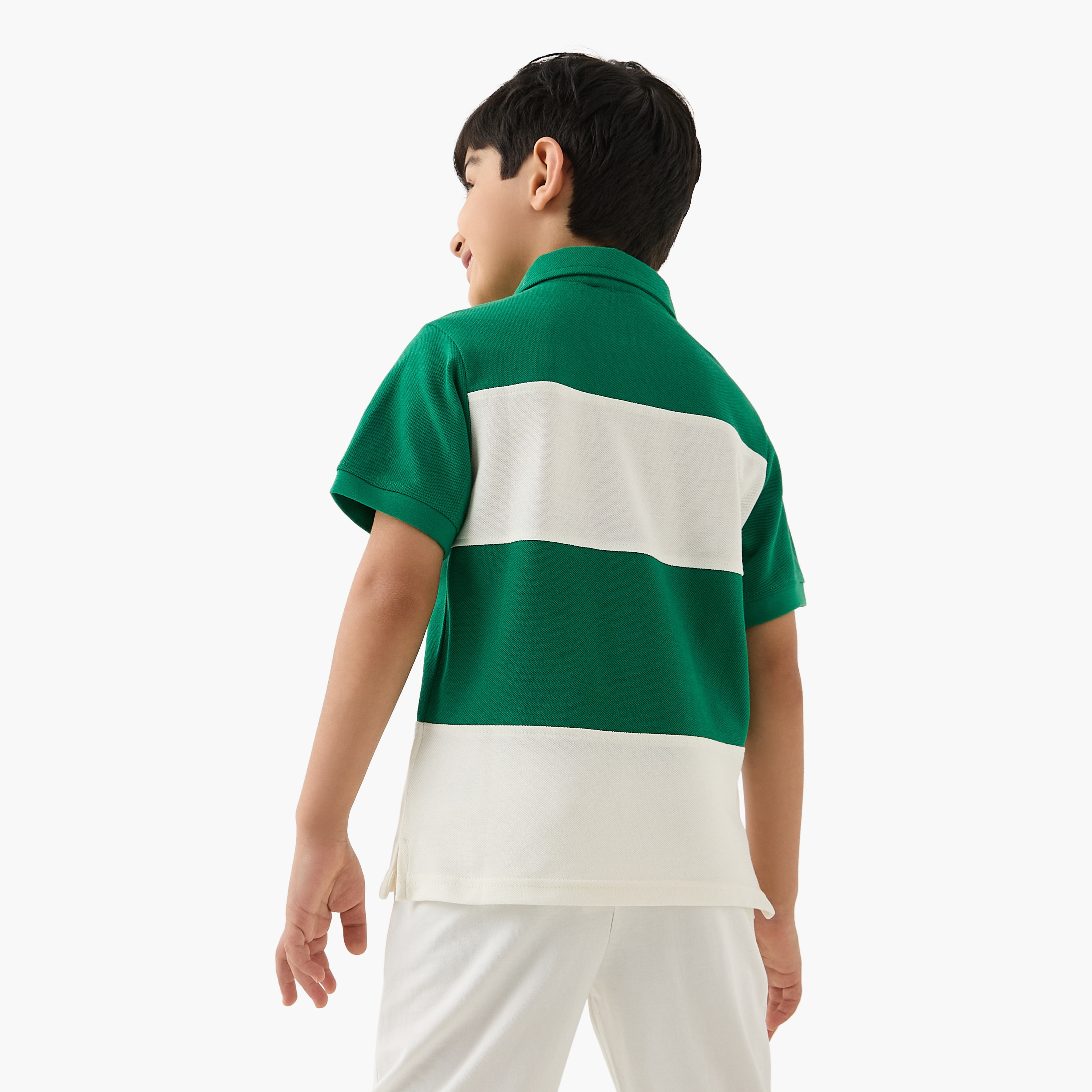 Juniors KSA National Day Embroidered Polo T-shirt with Short Sleeves-boys-clothing-tshirtsandpolos-image-3