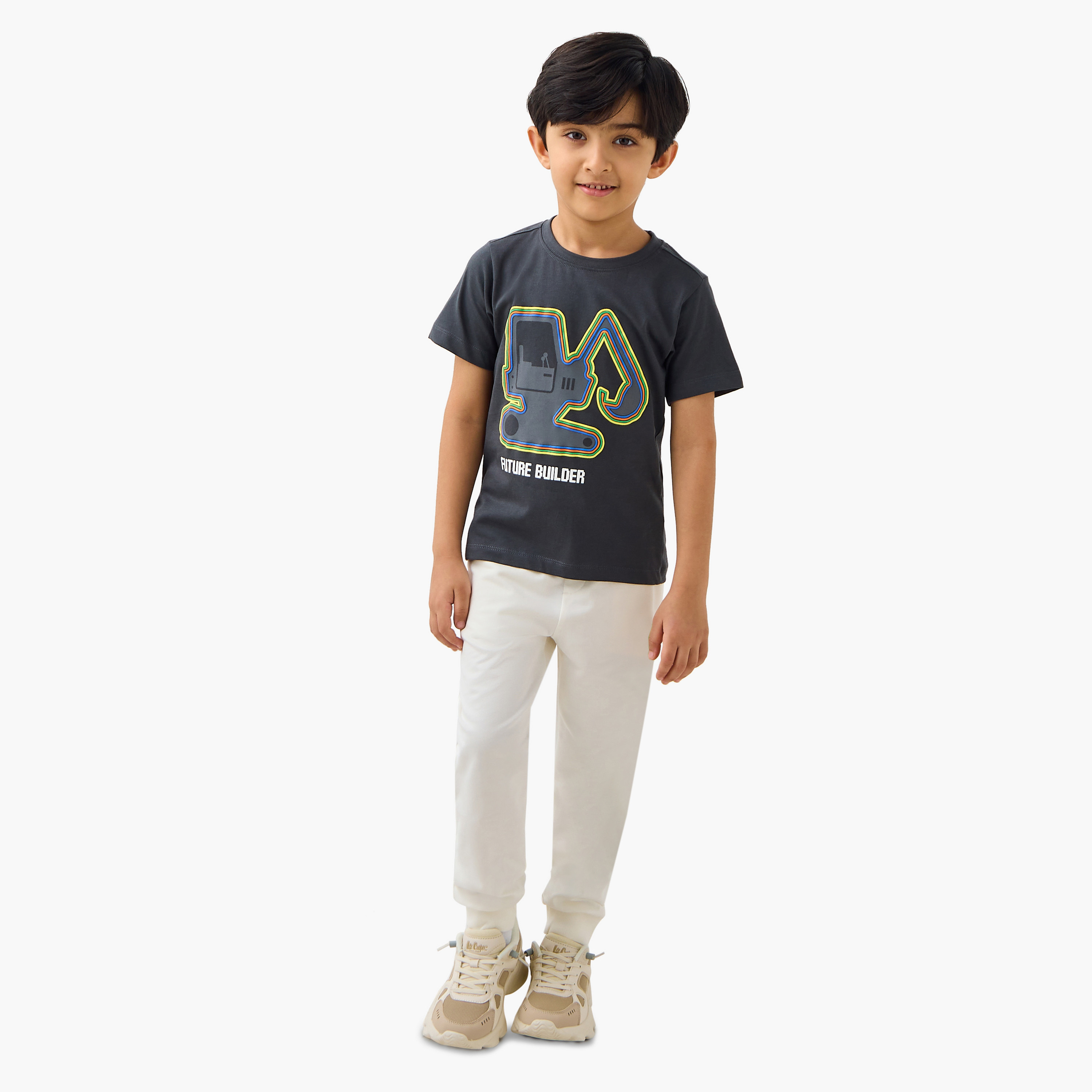 Juniors Graphic Print T-shirt with Short Sleeves-boys-clothing-tshirtsandpolos-image-2