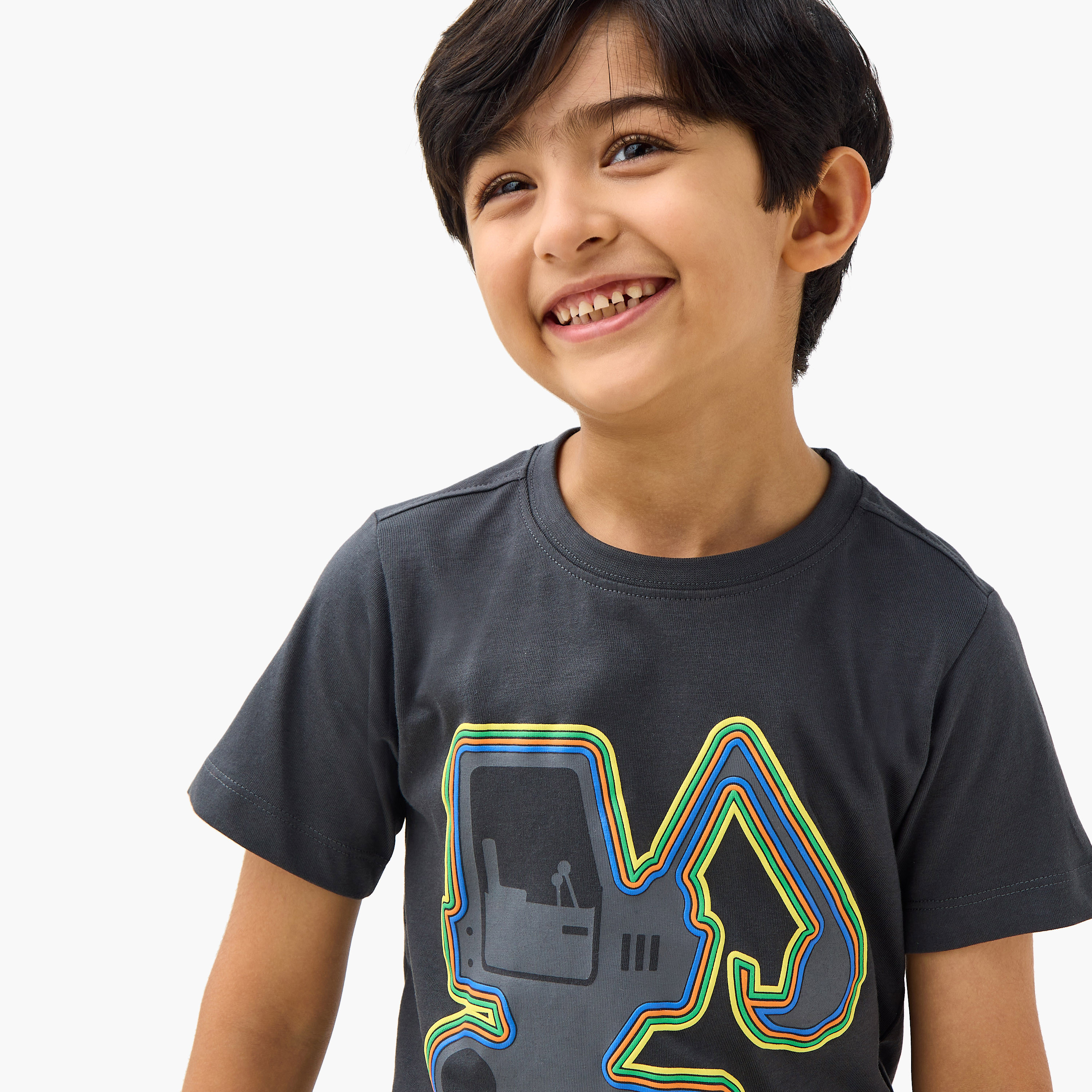 Juniors Graphic Print T-shirt with Short Sleeves-boys-clothing-tshirtsandpolos-image-4