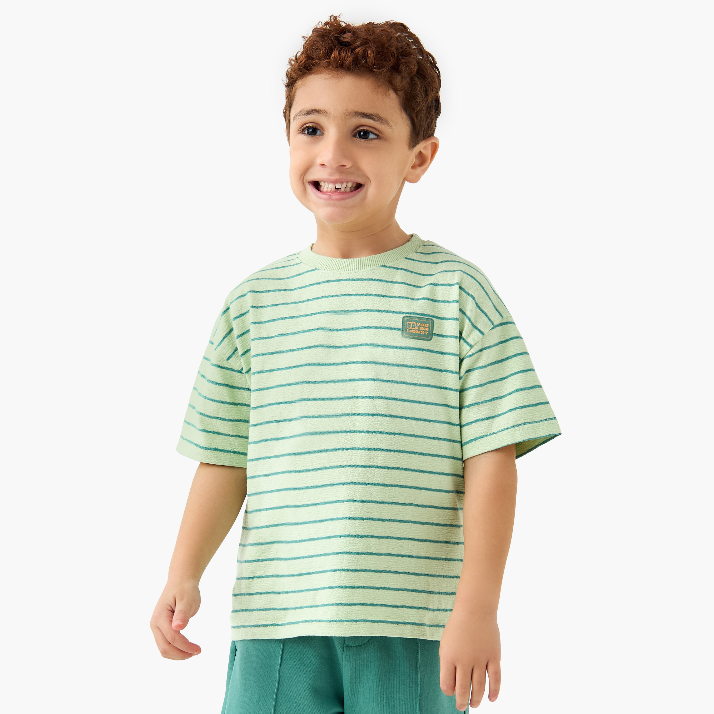 Juniors Printed Crew Neck T-shirt with Short Sleeves - Set of 2-boys-clothing-tshirtsandpolos-image-2