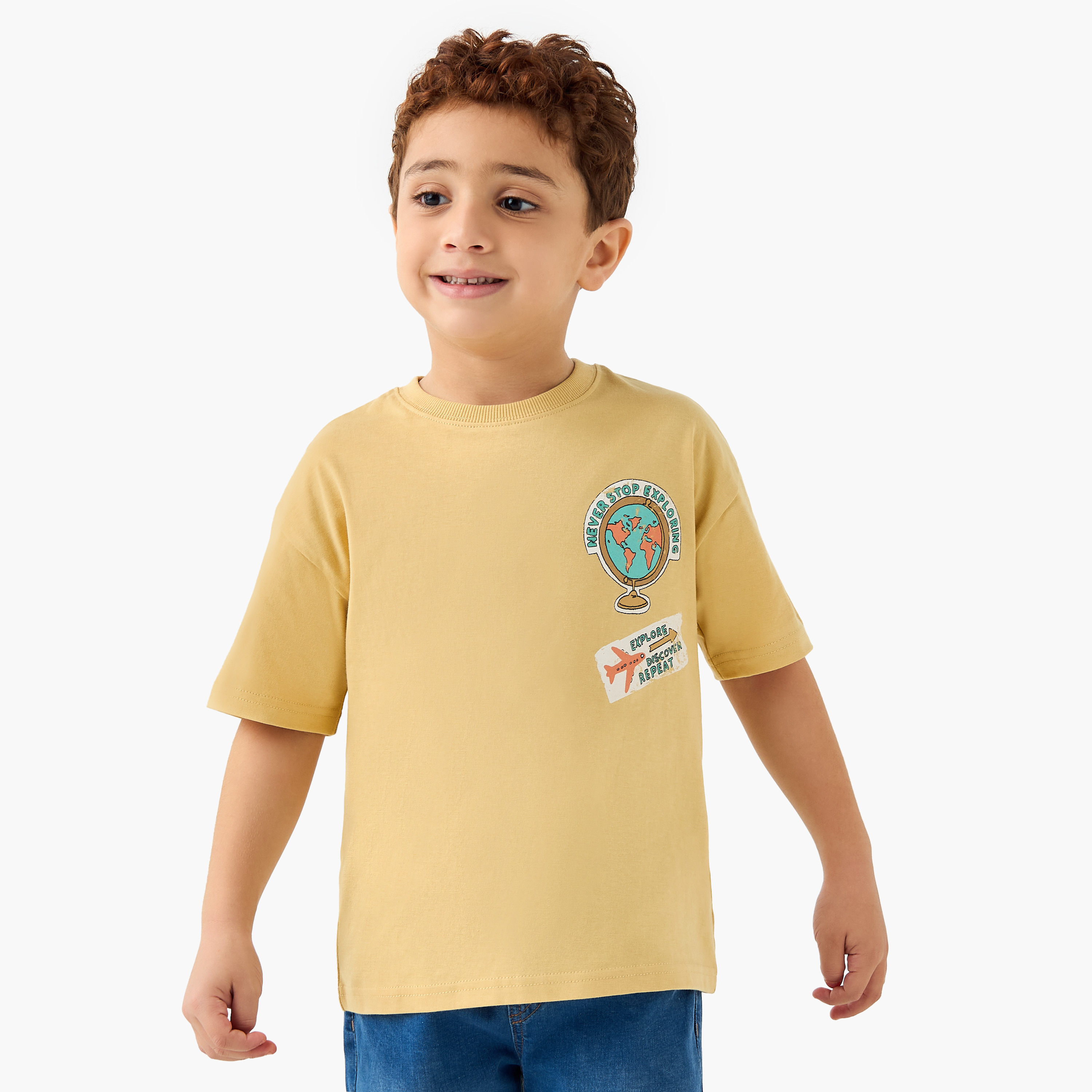 Juniors Printed T-shirt with Short Sleeves - Set of 2-boys-clothing-tshirtsandpolos-image-3