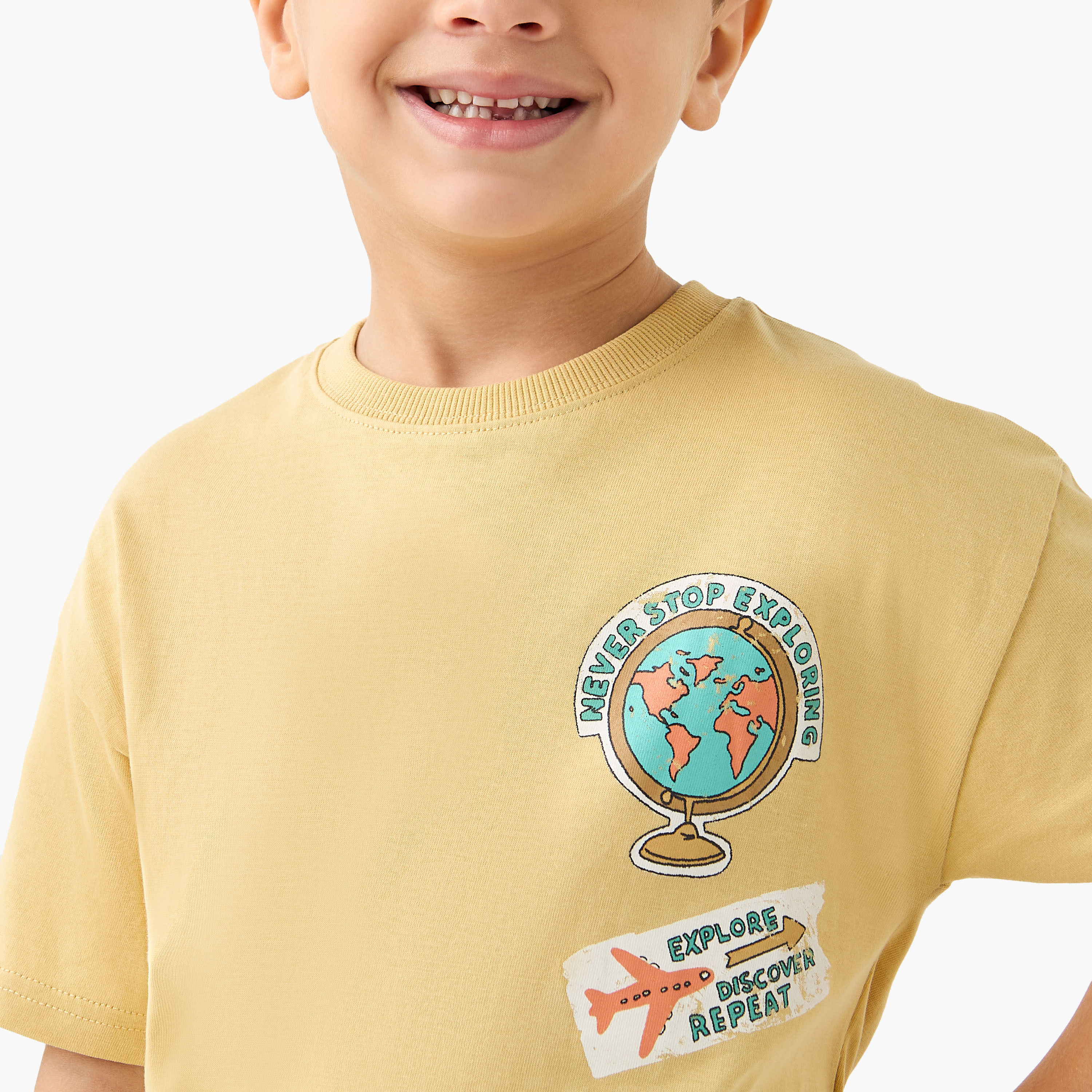 Juniors Printed T-shirt with Short Sleeves - Set of 2-boys-clothing-tshirtsandpolos-image-5