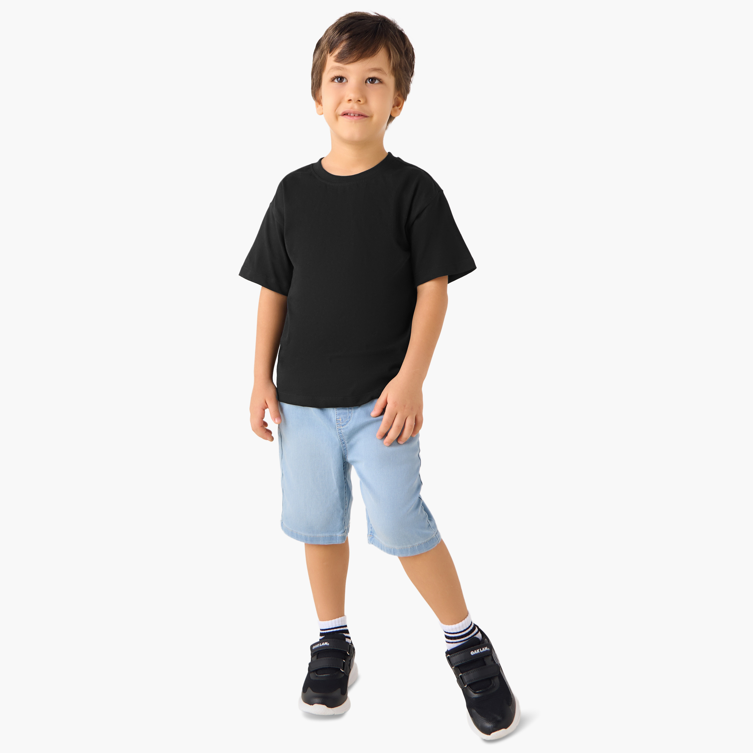 Juniors Solid T-shirt with Short Sleeves - Set of 2-boys-clothing-tshirtsandpolos-image-3