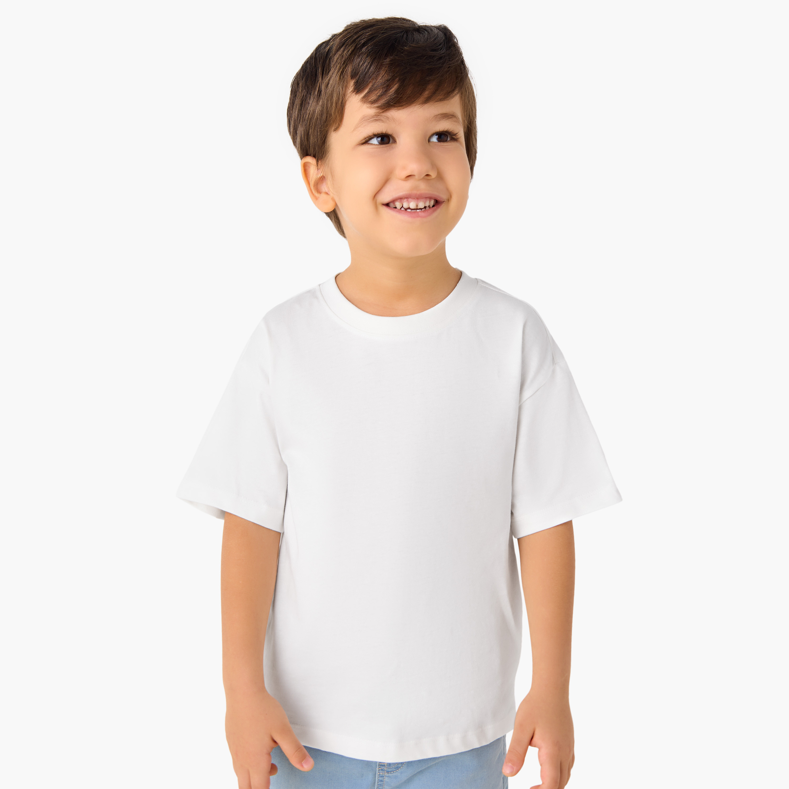 Juniors Solid T-shirt with Short Sleeves - Set of 2-boys-clothing-tshirtsandpolos-image-7