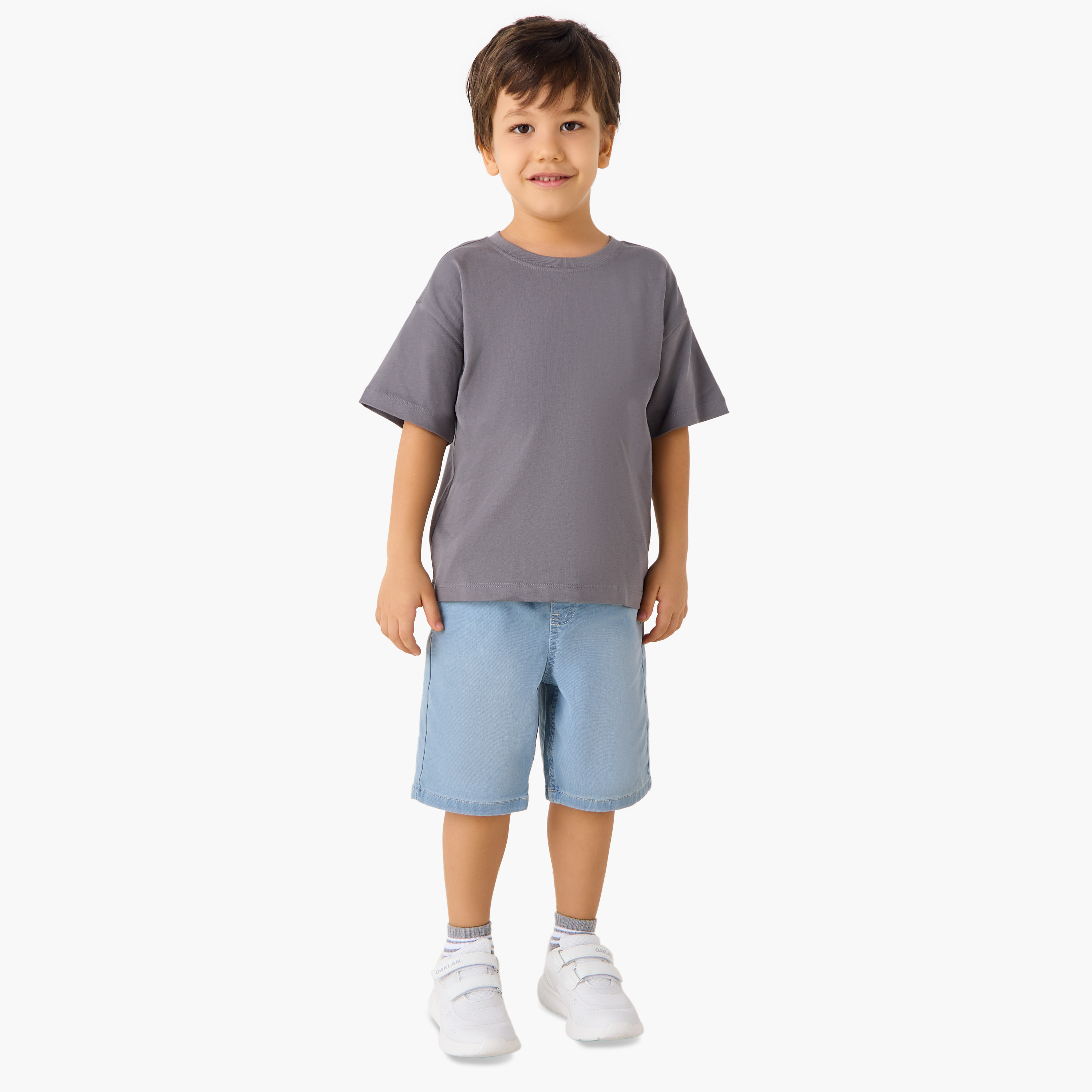 Juniors Solid T-shirt with Short Sleeves - Set of 2-boys-clothing-tshirtsandpolos-image-3