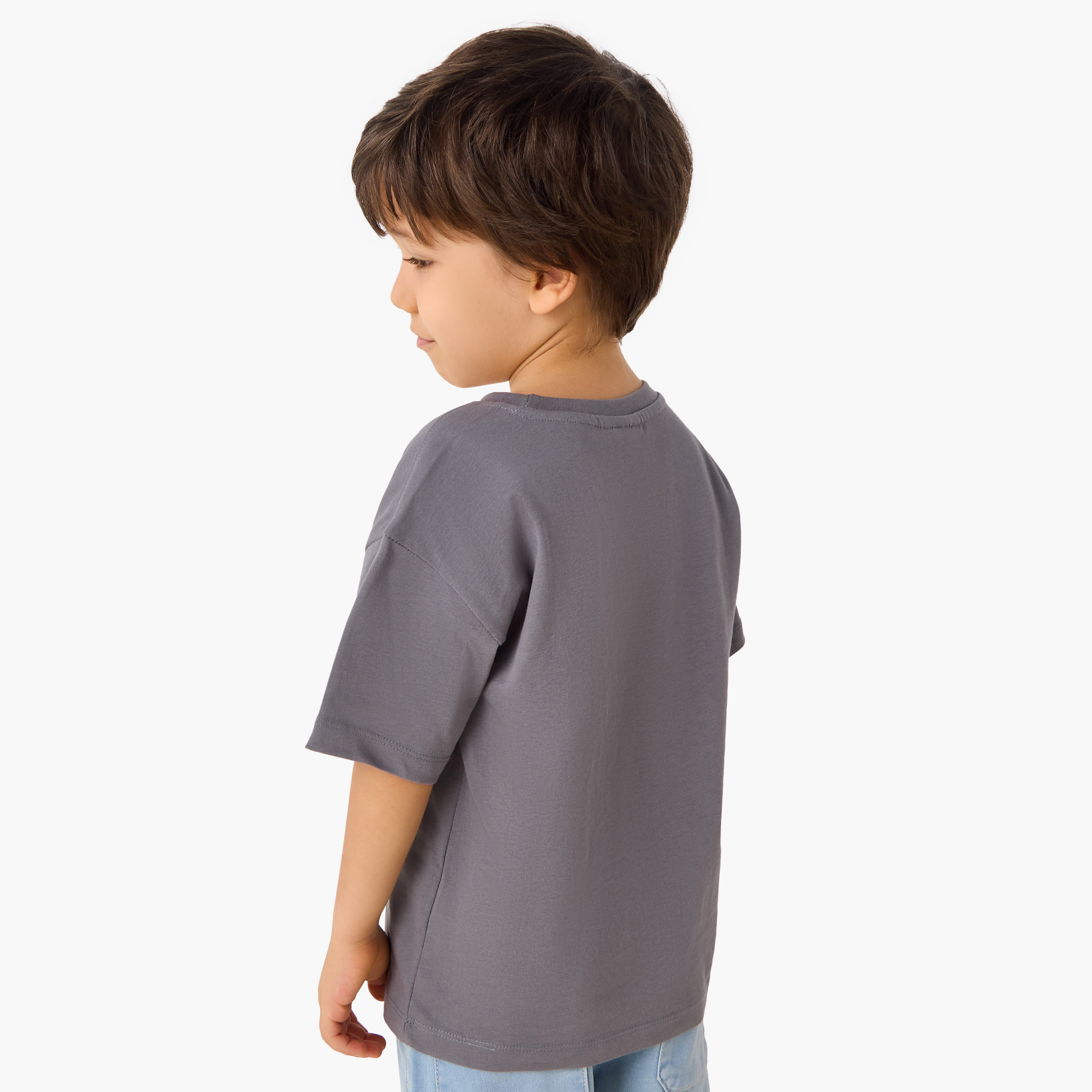 Juniors Solid T-shirt with Short Sleeves - Set of 2-boys-clothing-tshirtsandpolos-image-4