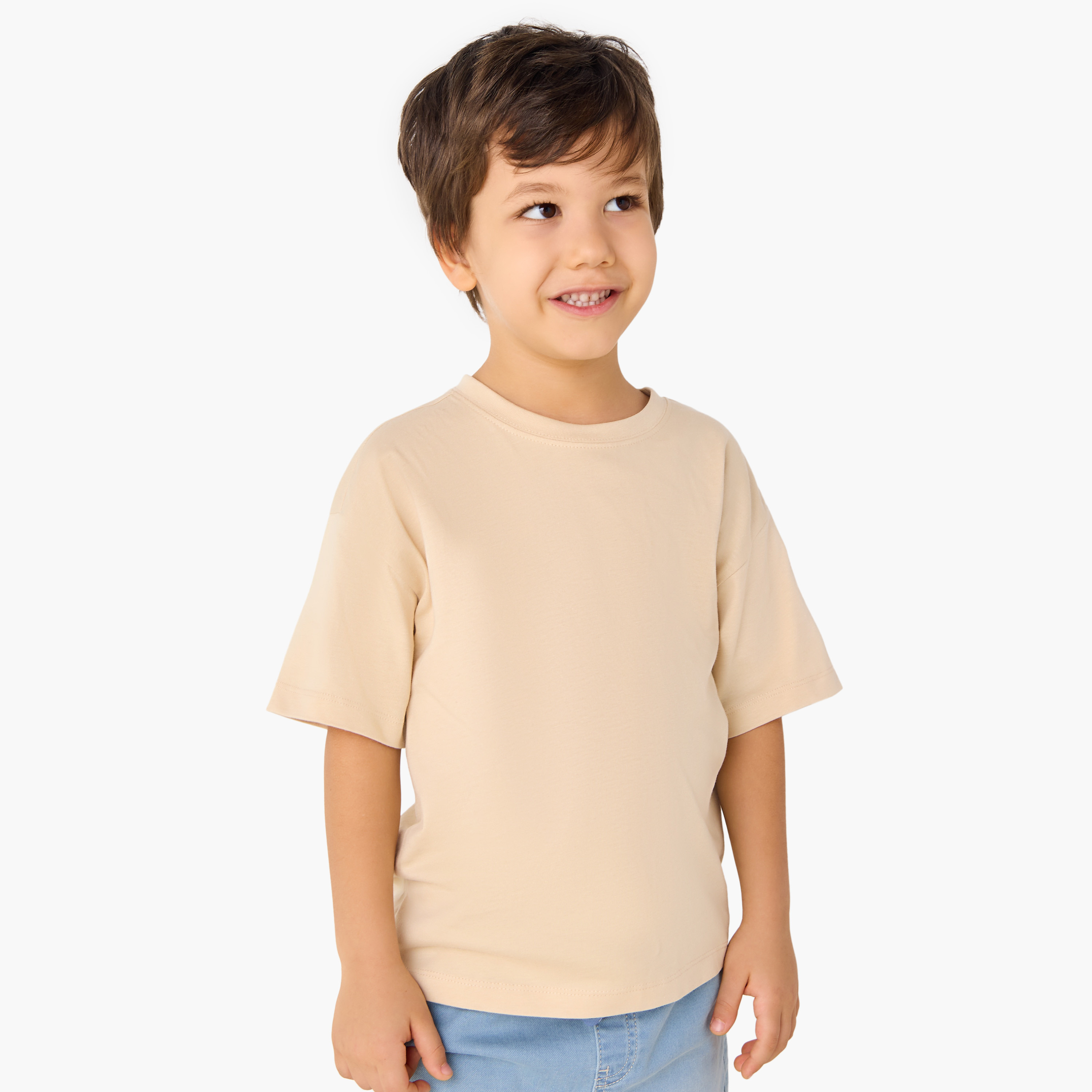 Juniors Solid T-shirt with Short Sleeves - Set of 2-boys-clothing-tshirtsandpolos-image-7