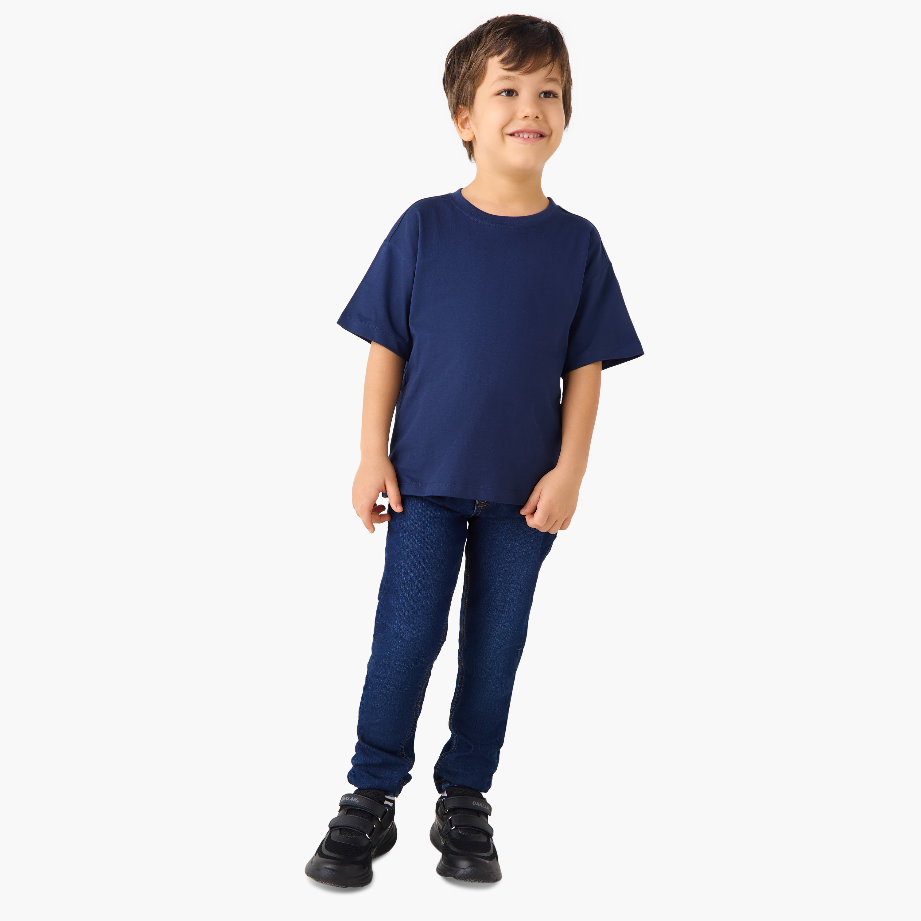 Juniors Solid T-shirt with Short Sleeves - Set of 2-boys-clothing-tshirtsandpolos-image-3