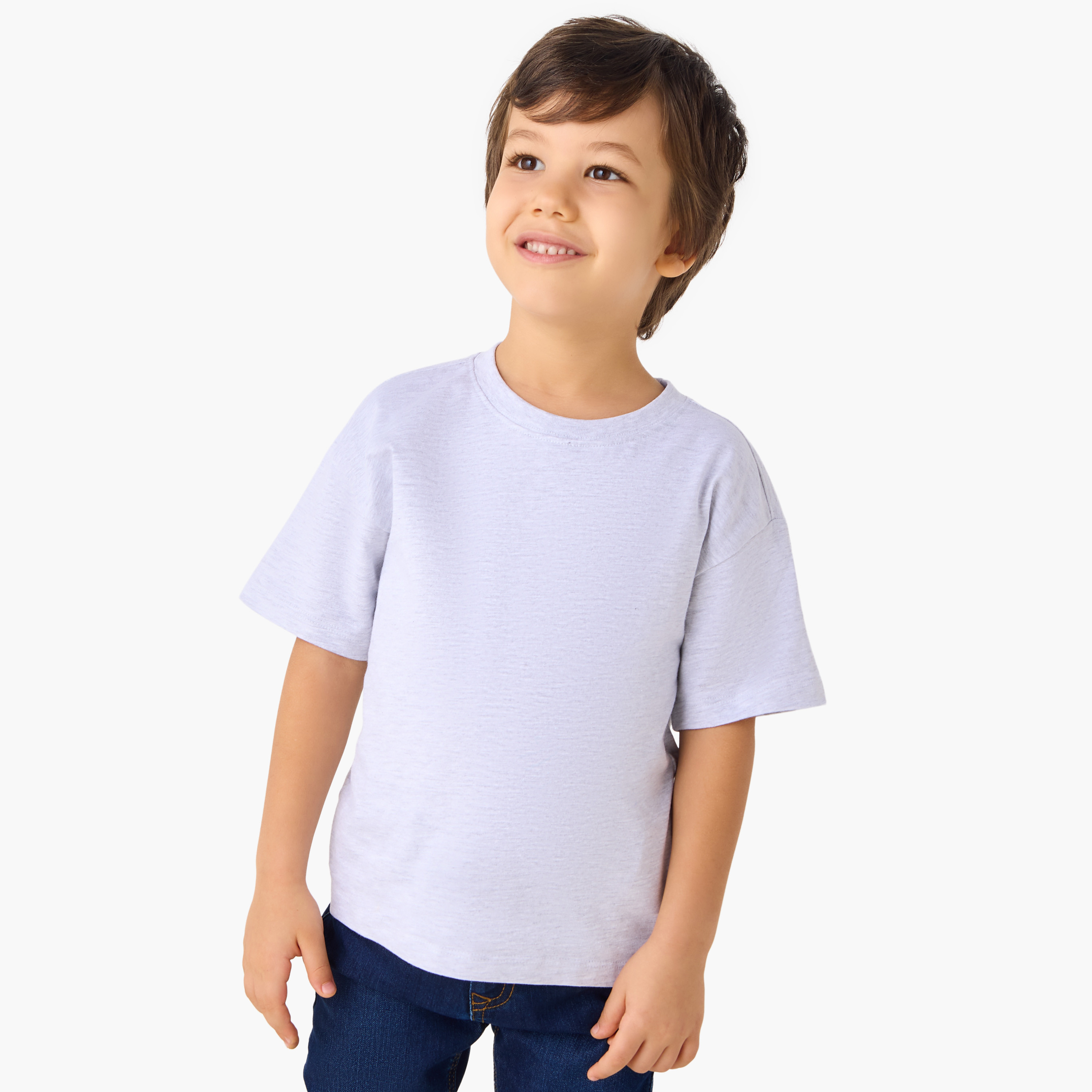 Juniors Solid T-shirt with Short Sleeves - Set of 2-boys-clothing-tshirtsandpolos-image-7