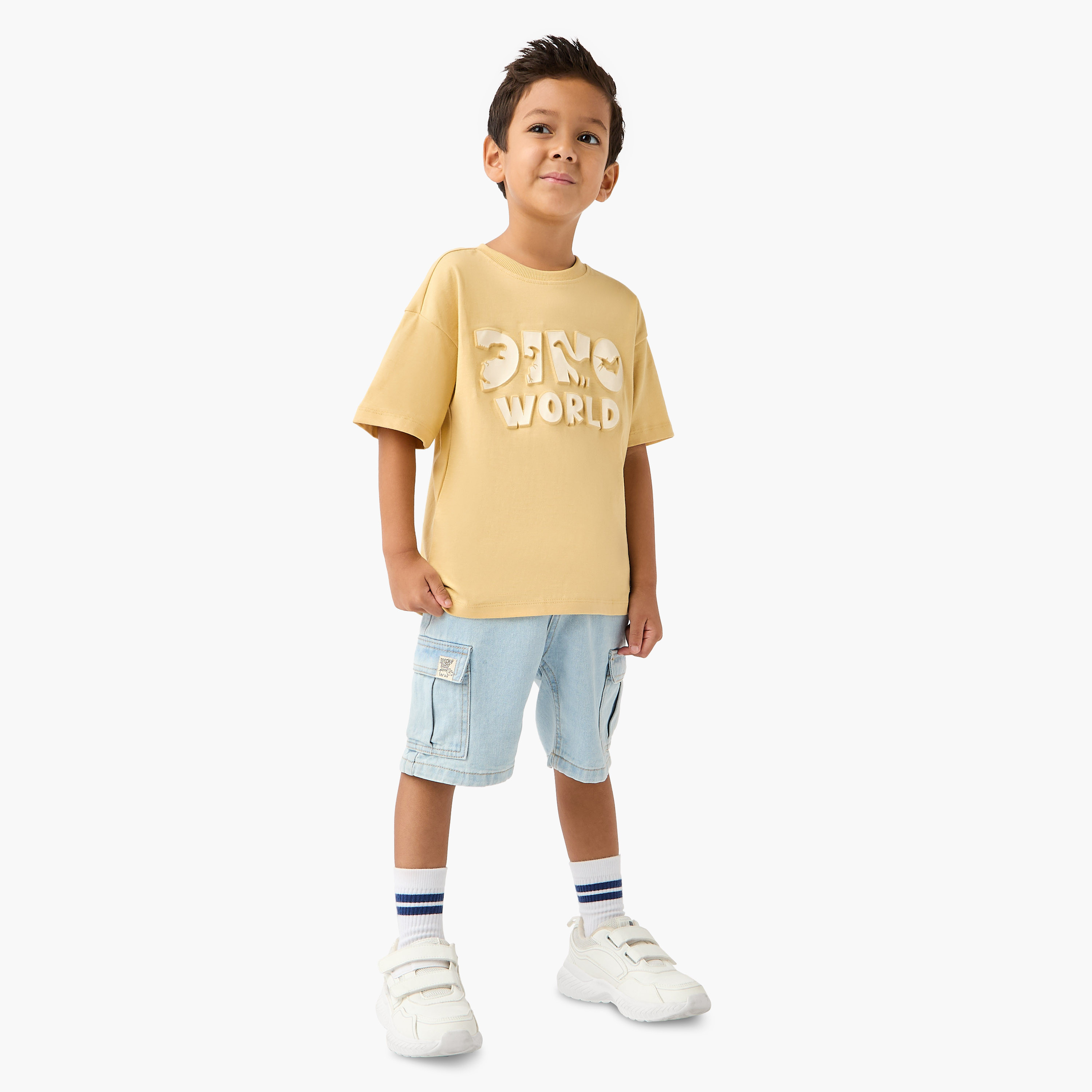 تيشيرت بأكمام قصيرة ونقوش ديناصور من جونيورز-boys-clothing-tshirtsandpolos-image-2