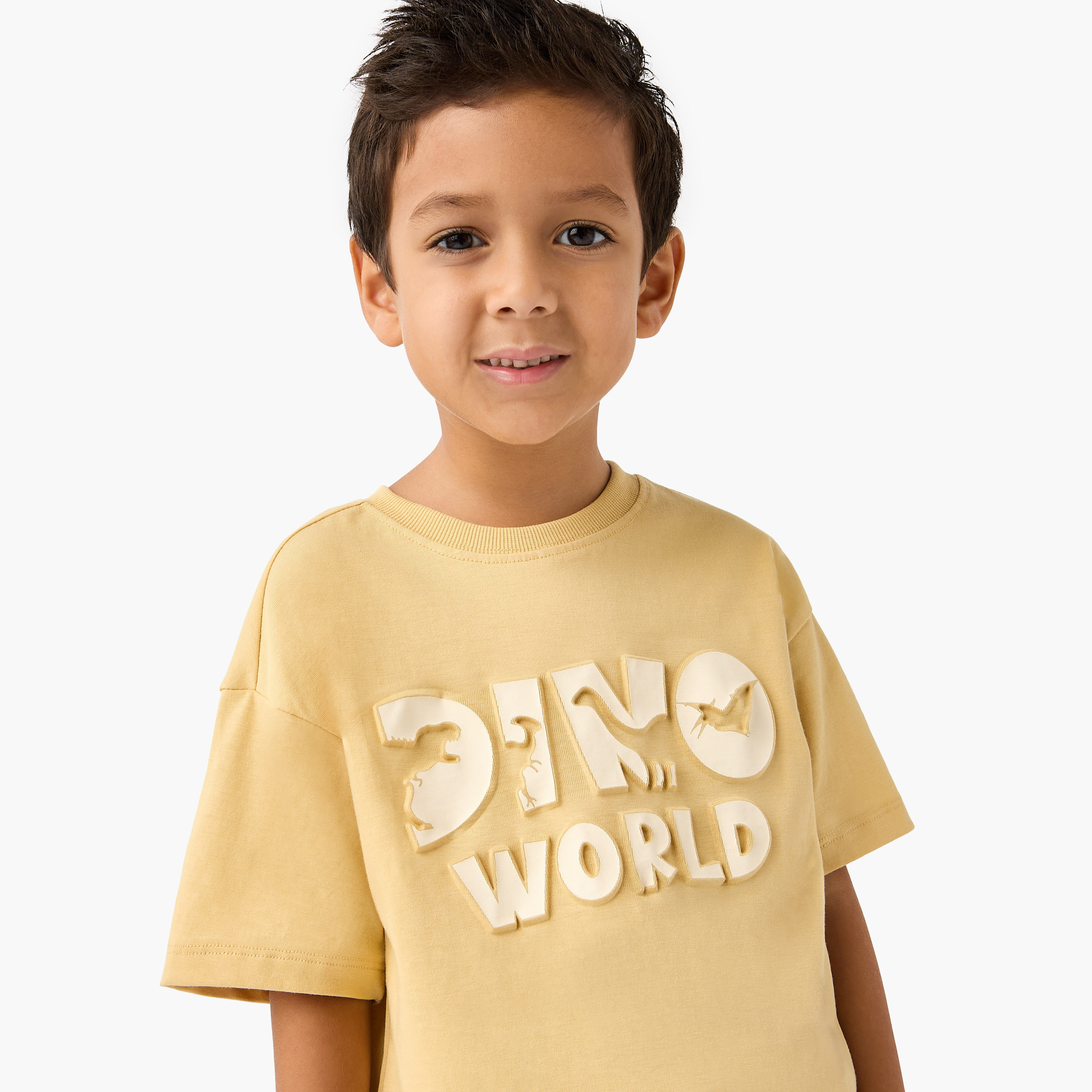 تيشيرت بأكمام قصيرة ونقوش ديناصور من جونيورز-boys-clothing-tshirtsandpolos-image-4