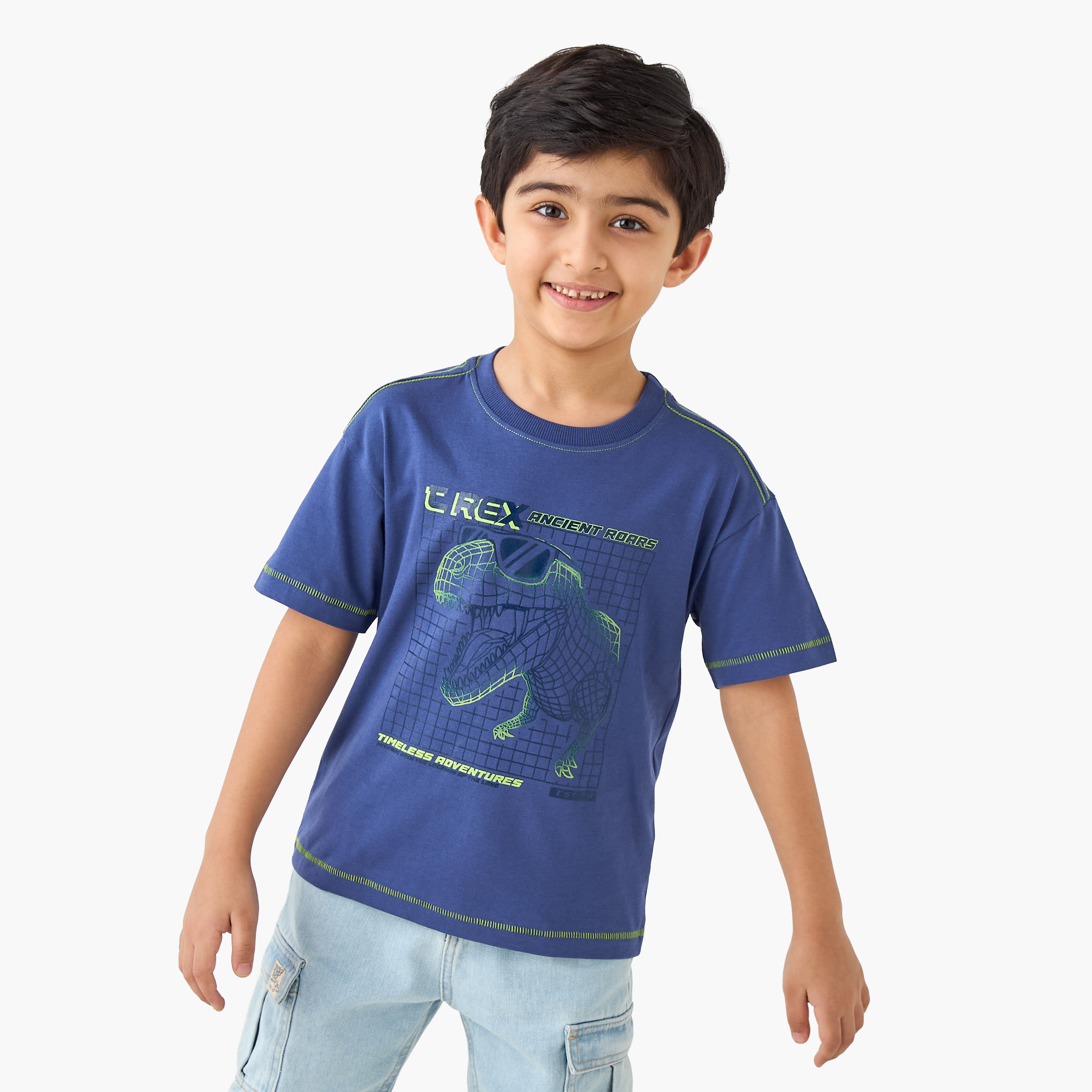 تيشيرت بطبعات ديناصور من جونيورز-boys-clothing-tshirtsandpolos-image-5