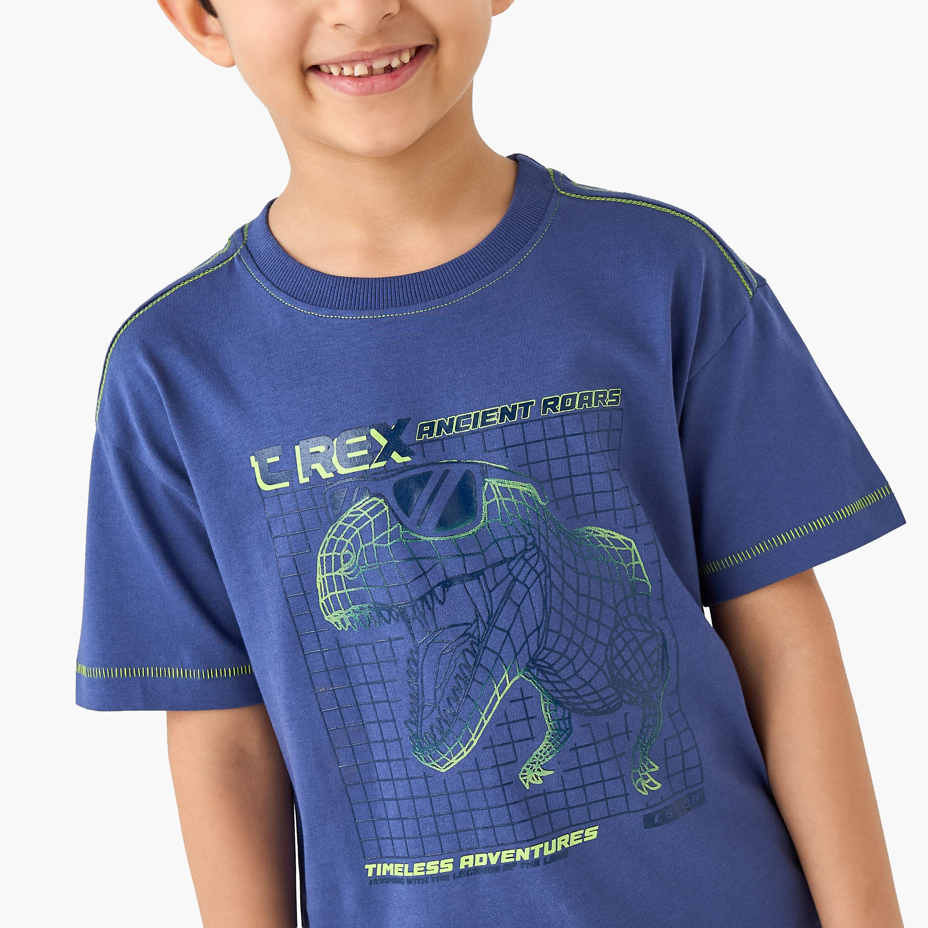 تيشيرت بطبعات ديناصور من جونيورز-boys-clothing-tshirtsandpolos-image-2