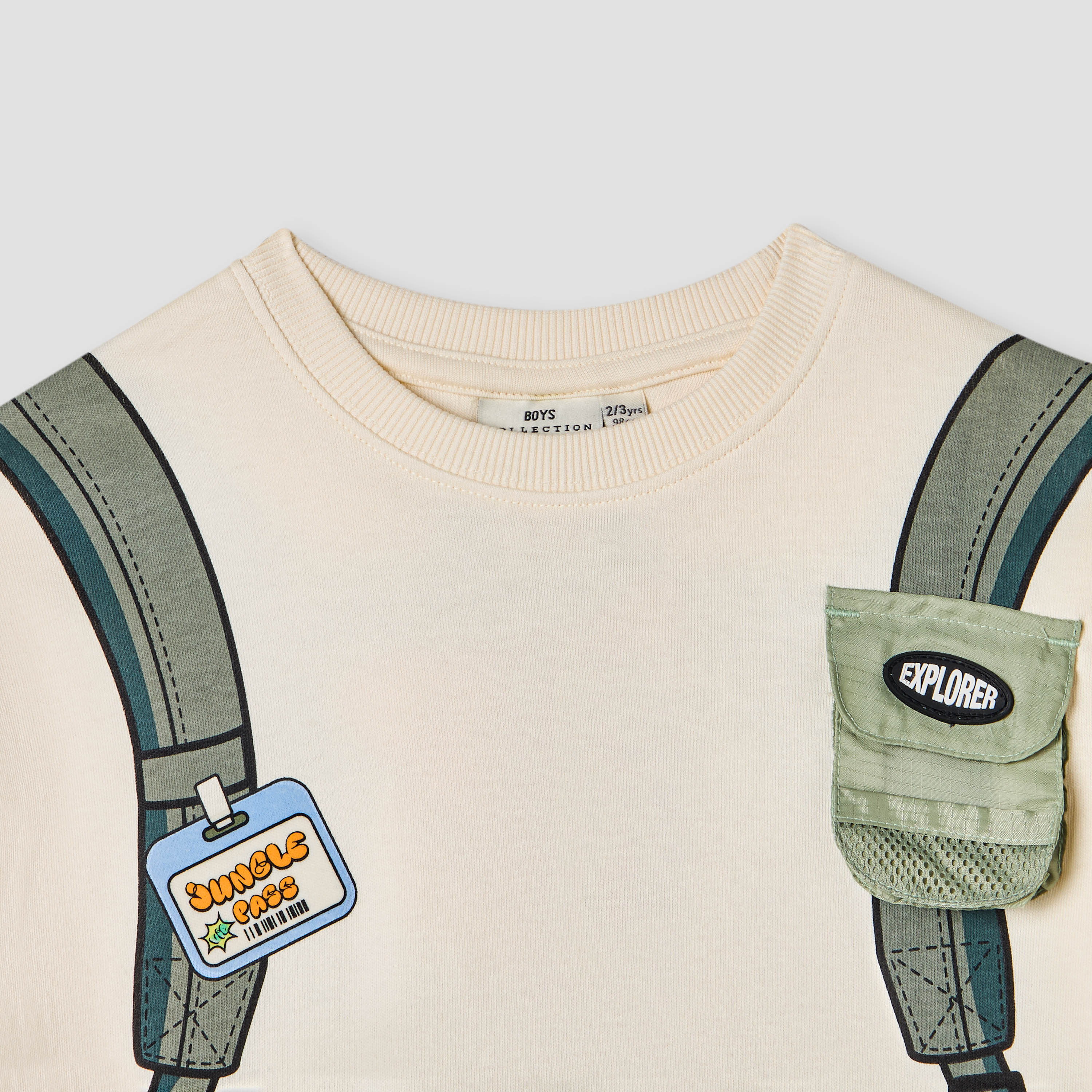 Juniors Backpack Print T-shirt with Short Sleeves-boys-clothing-tshirtsandpolos-image-3