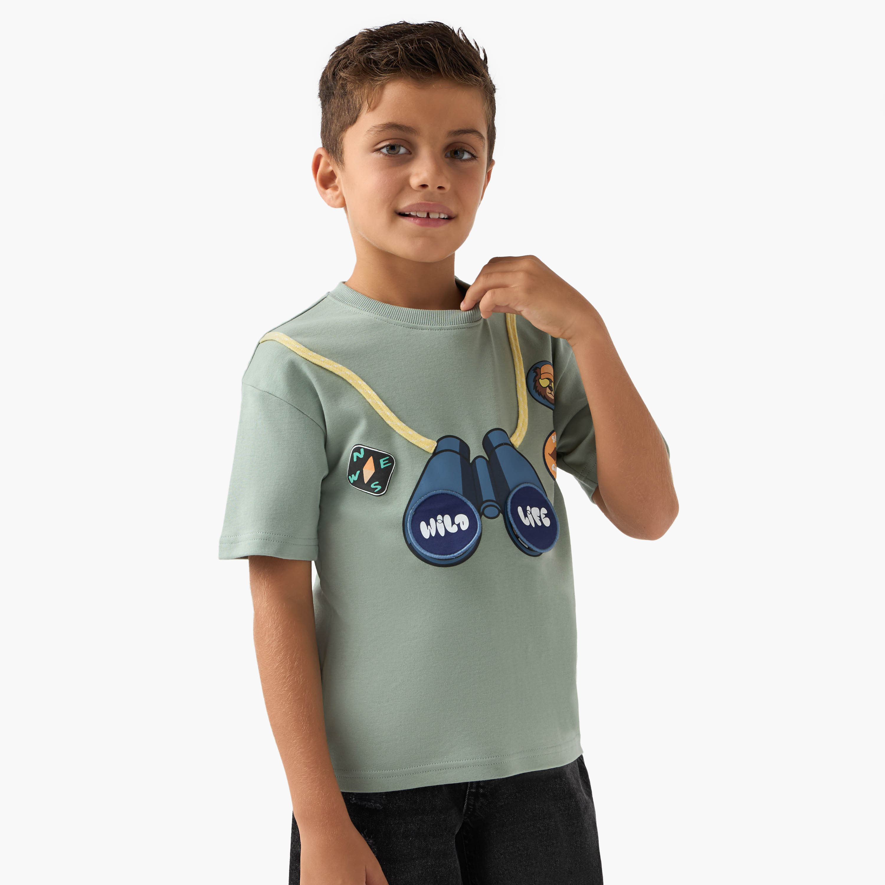 Juniors Printed T-shirt with Crew Neck-boys-clothing-tshirtsandpolos-image-1
