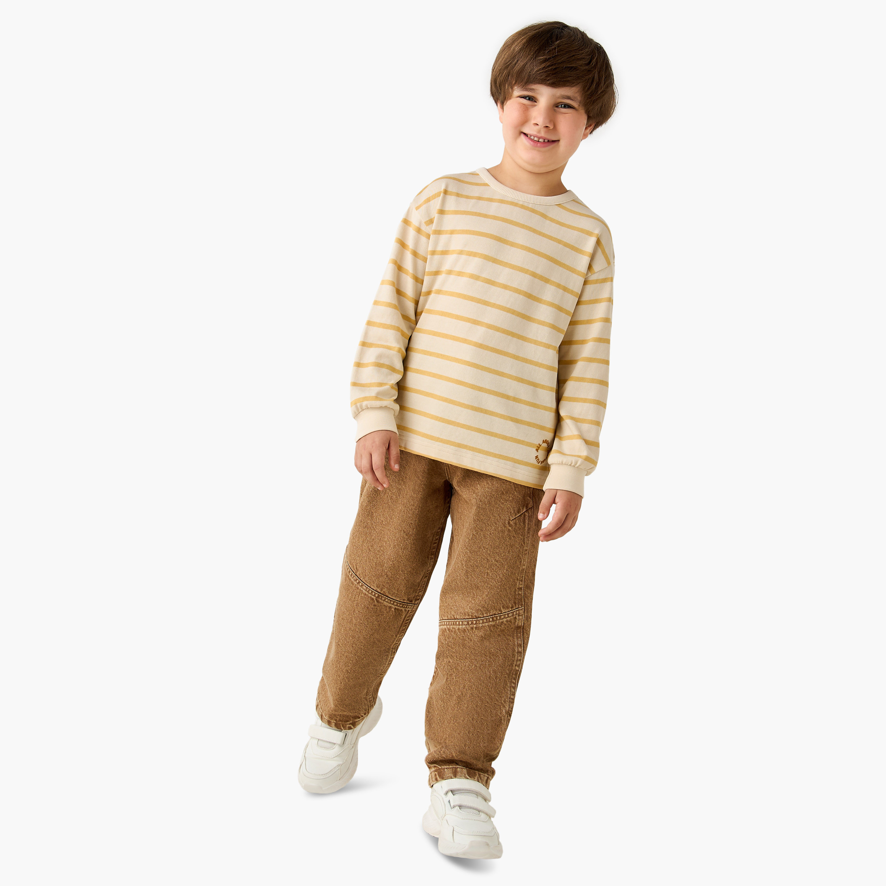 Juniors Striped T-Shirt with Long Sleeves-boys-clothing-tshirtsandpolos-image-2