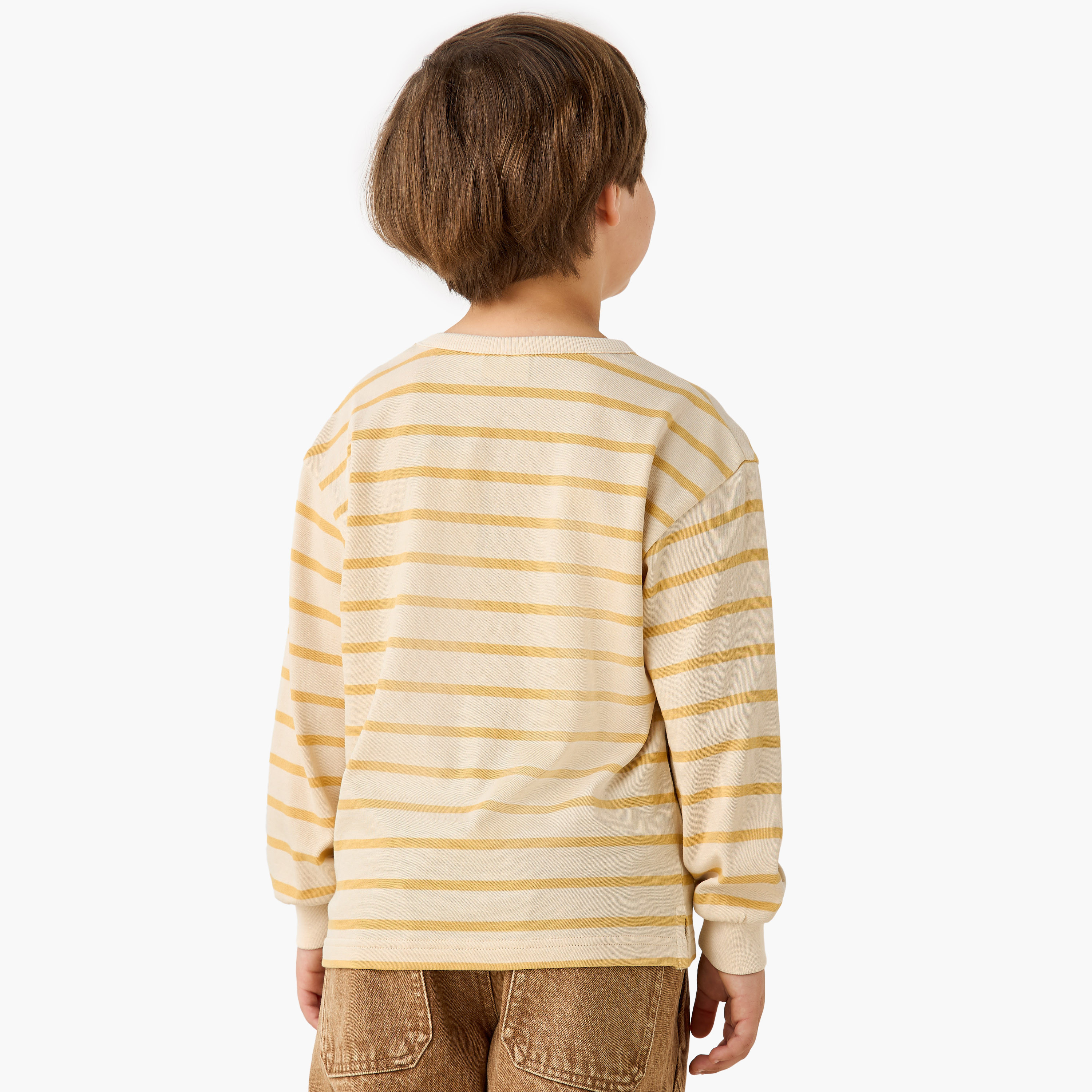 Juniors Striped T-Shirt with Long Sleeves-boys-clothing-tshirtsandpolos-image-3