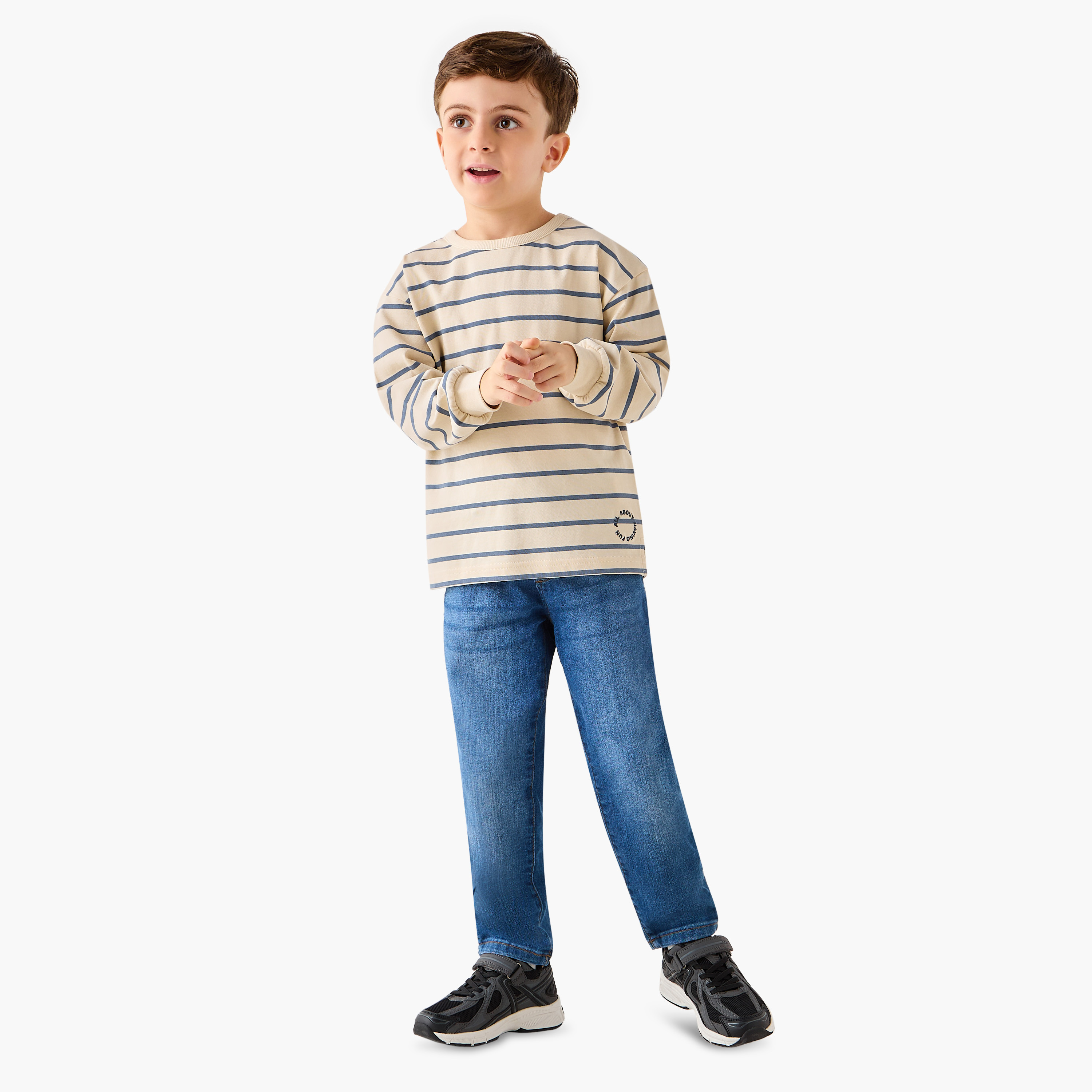 Juniors Striped T-Shirt with Long Sleeves-boys-clothing-tshirtsandpolos-image-2