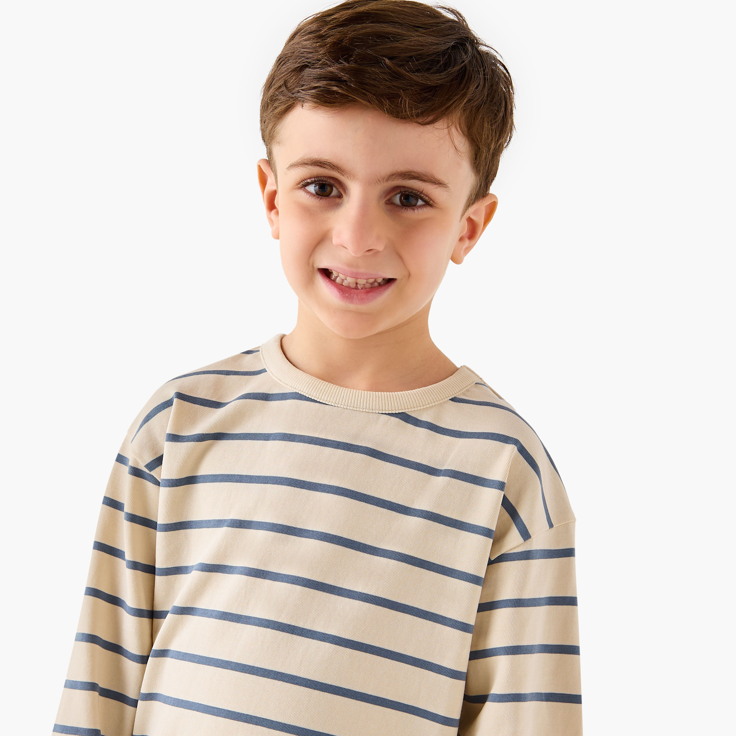 Juniors Striped T-Shirt with Long Sleeves-boys-clothing-tshirtsandpolos-image-4