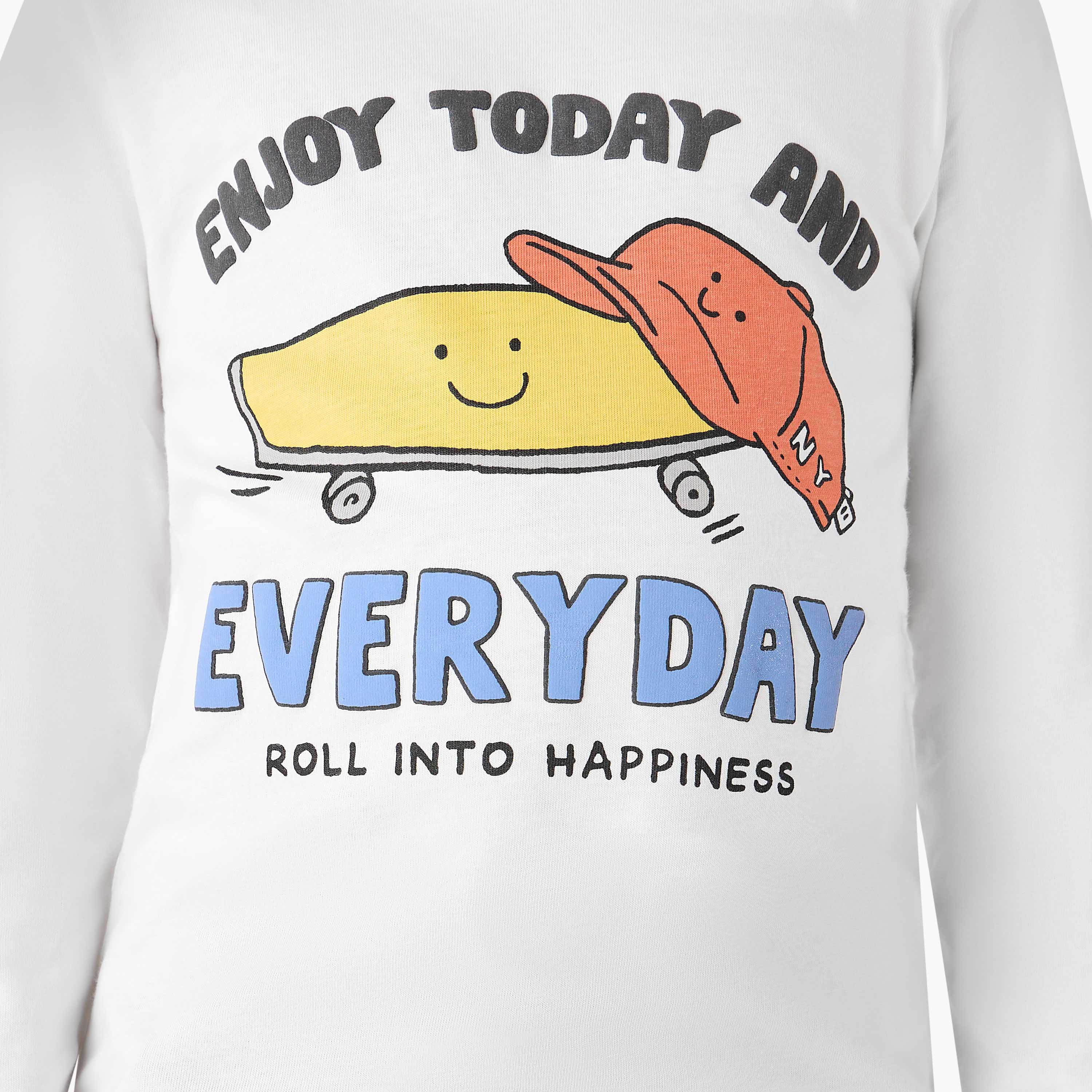 Juniors Boys Crew Neck T-shirt with Graphic Print - Cotton - Long Sleeves-boys-clothing-tshirtsandpolos-image-5