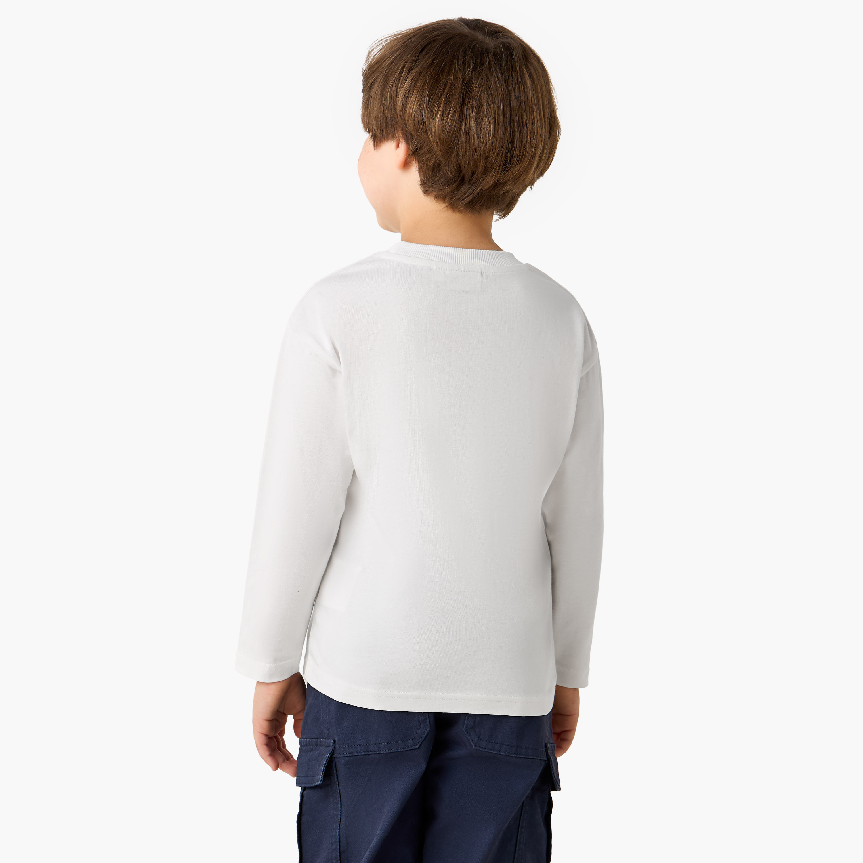 Juniors Boys Crew Neck T-shirt - Cotton - Long Sleeves - Set of 2-boys-clothing-tshirtsandpolos-image-4