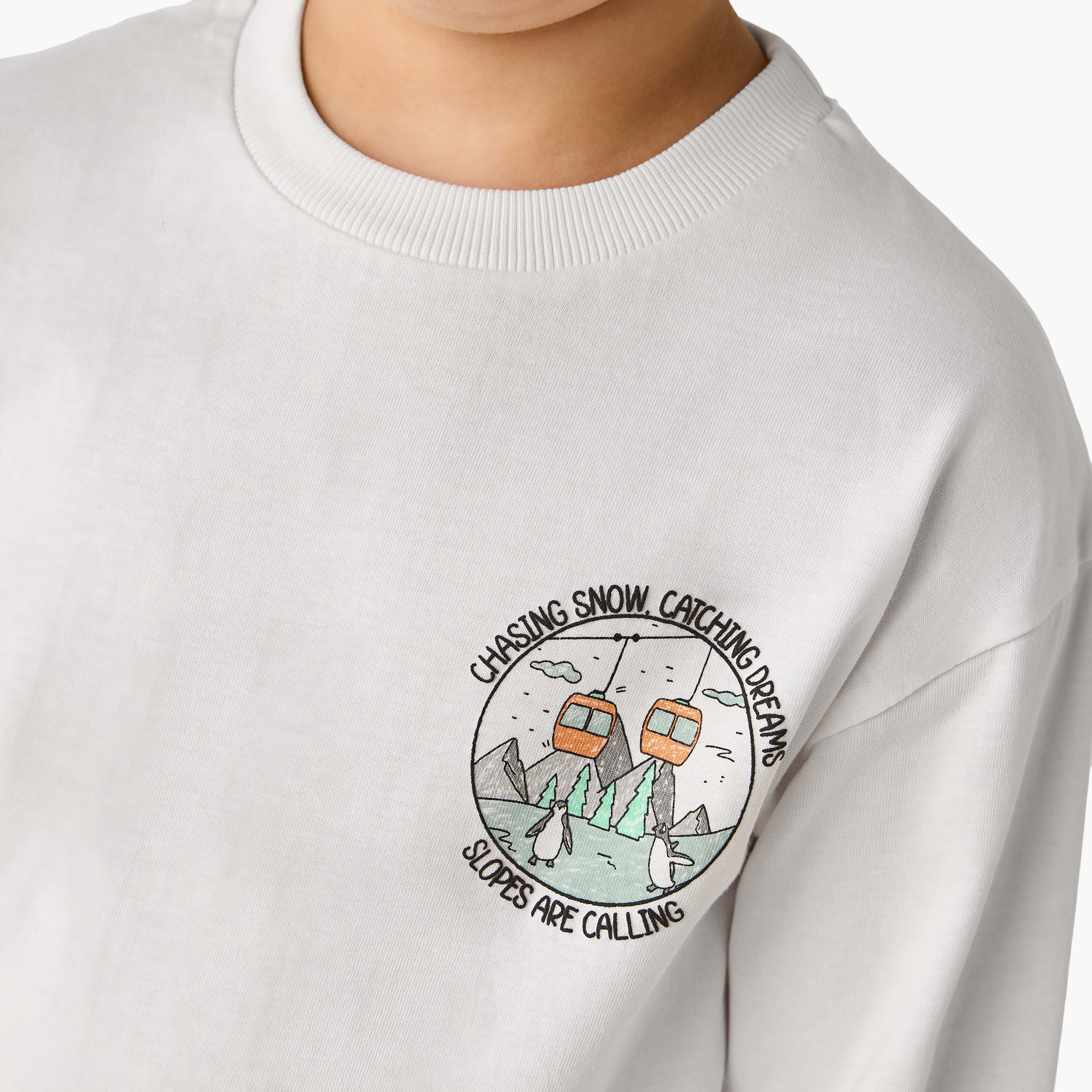 Juniors Boys Crew Neck T-shirt - Cotton - Long Sleeves - Set of 2-boys-clothing-tshirtsandpolos-image-5