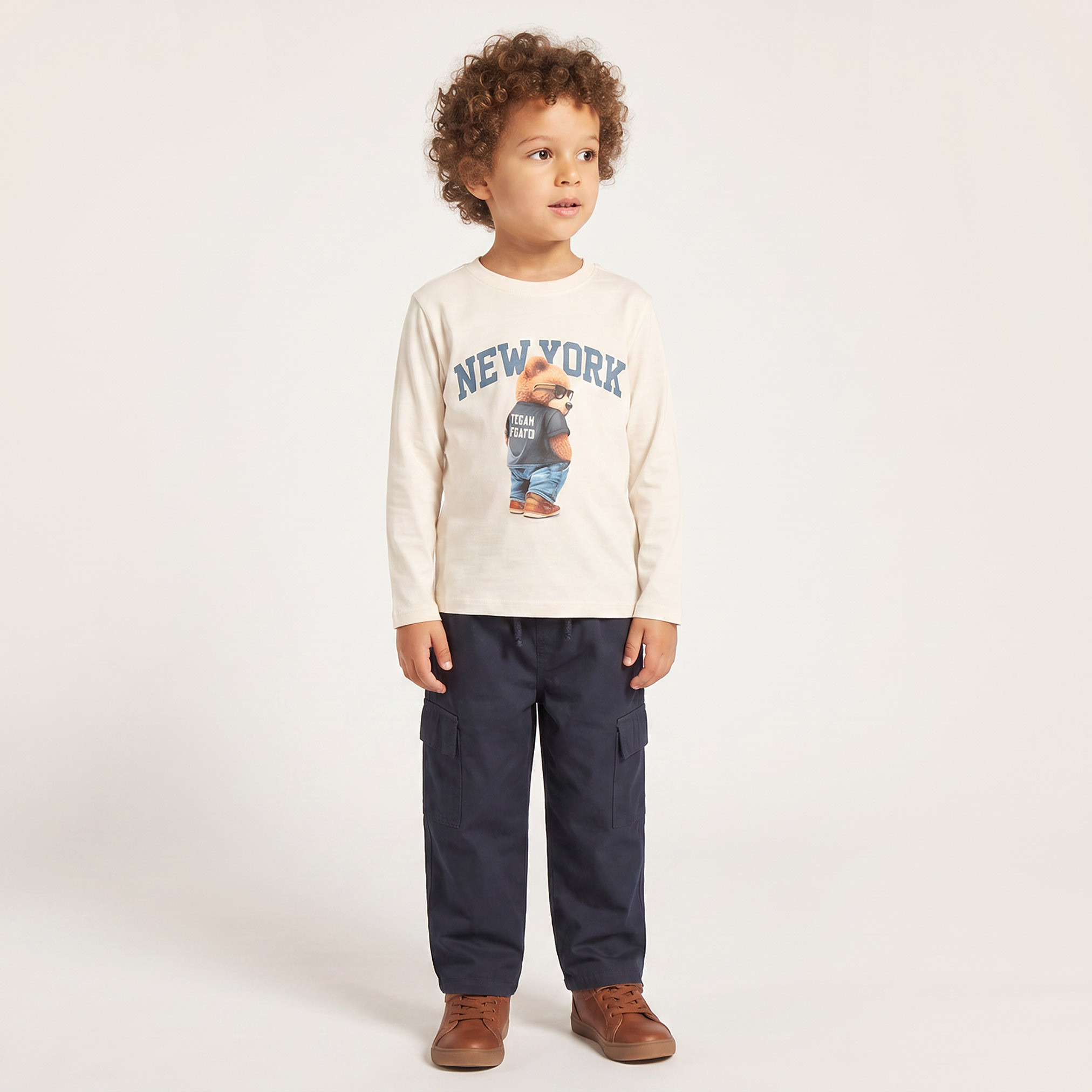 Juniors Boys Crew Neck T-shirt with Graphic Print - Cotton - Long Sleeves-boys-clothing-tshirtsandpolos-image-11