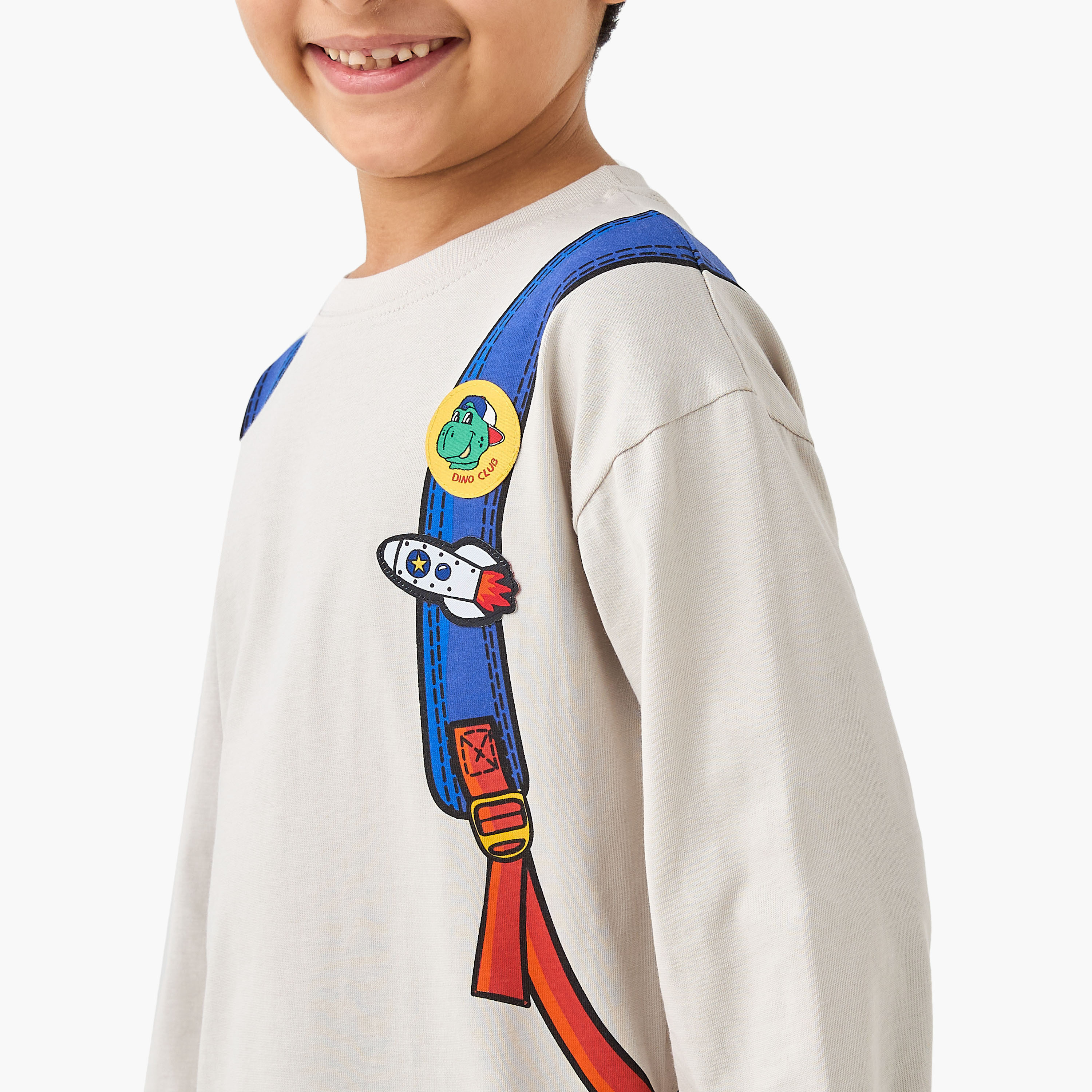 Juniors Backpack Print T-shirt with Long Sleeves-boys-clothing-tshirtsandpolos-image-4