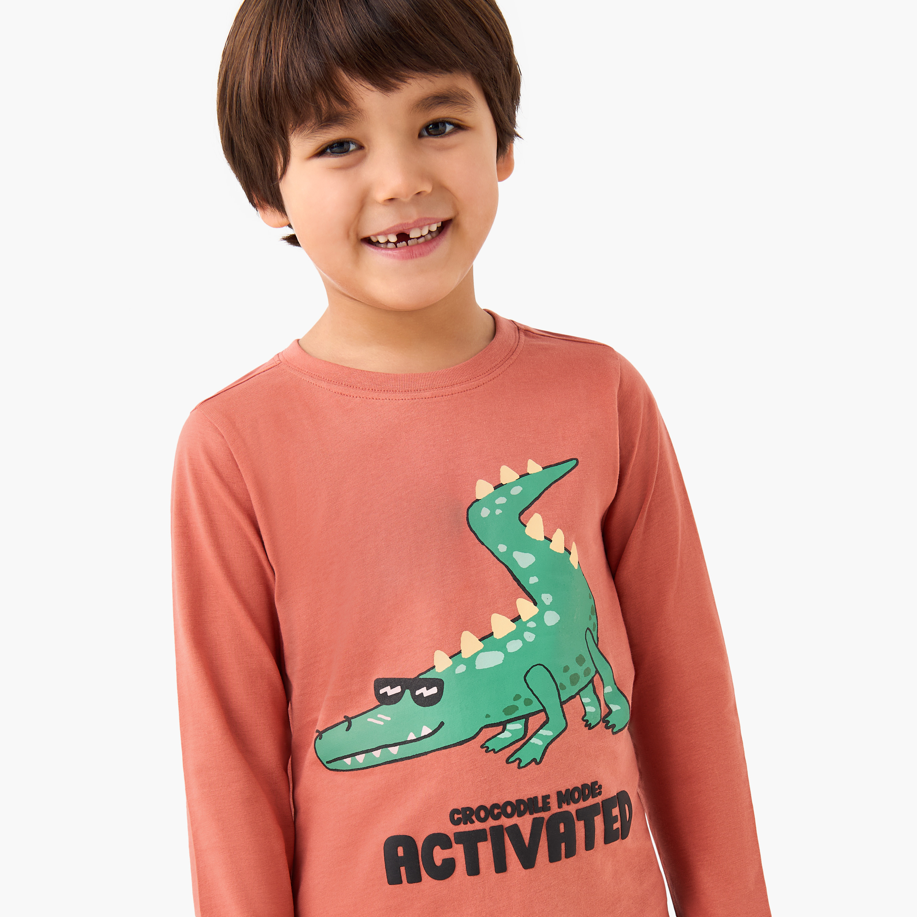 تيشيرت ولادي قطني بأكمام طويلة وطبعات من جونيورز-boys-clothing-tshirtsandpolos-image-4