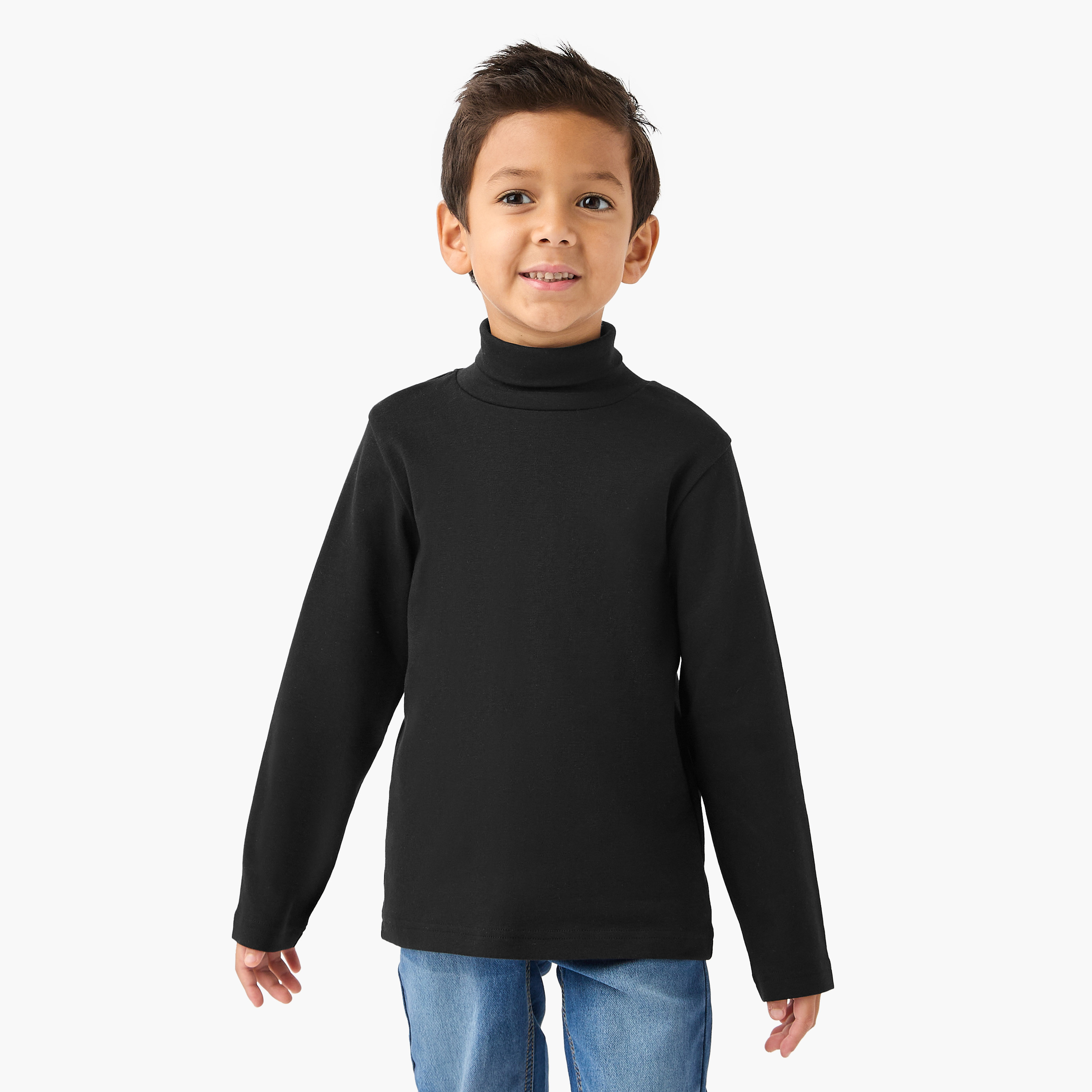 Juniors Boys Turtleneck T-shirt - Cotton Blend - Long Sleeves-boys-clothing-tshirtsandpolos-image-1