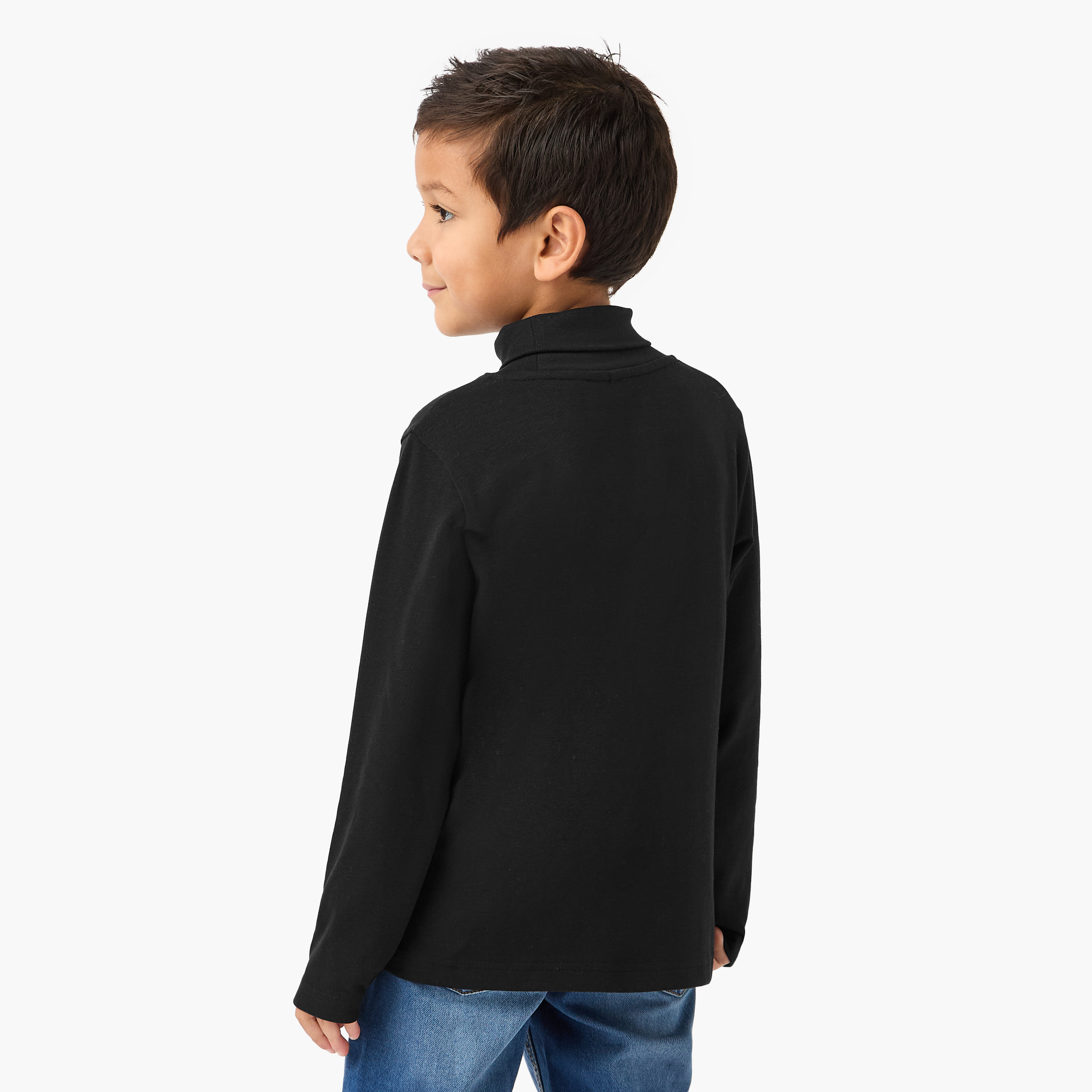 Juniors Boys Turtleneck T-shirt - Cotton Blend - Long Sleeves-boys-clothing-tshirtsandpolos-image-3