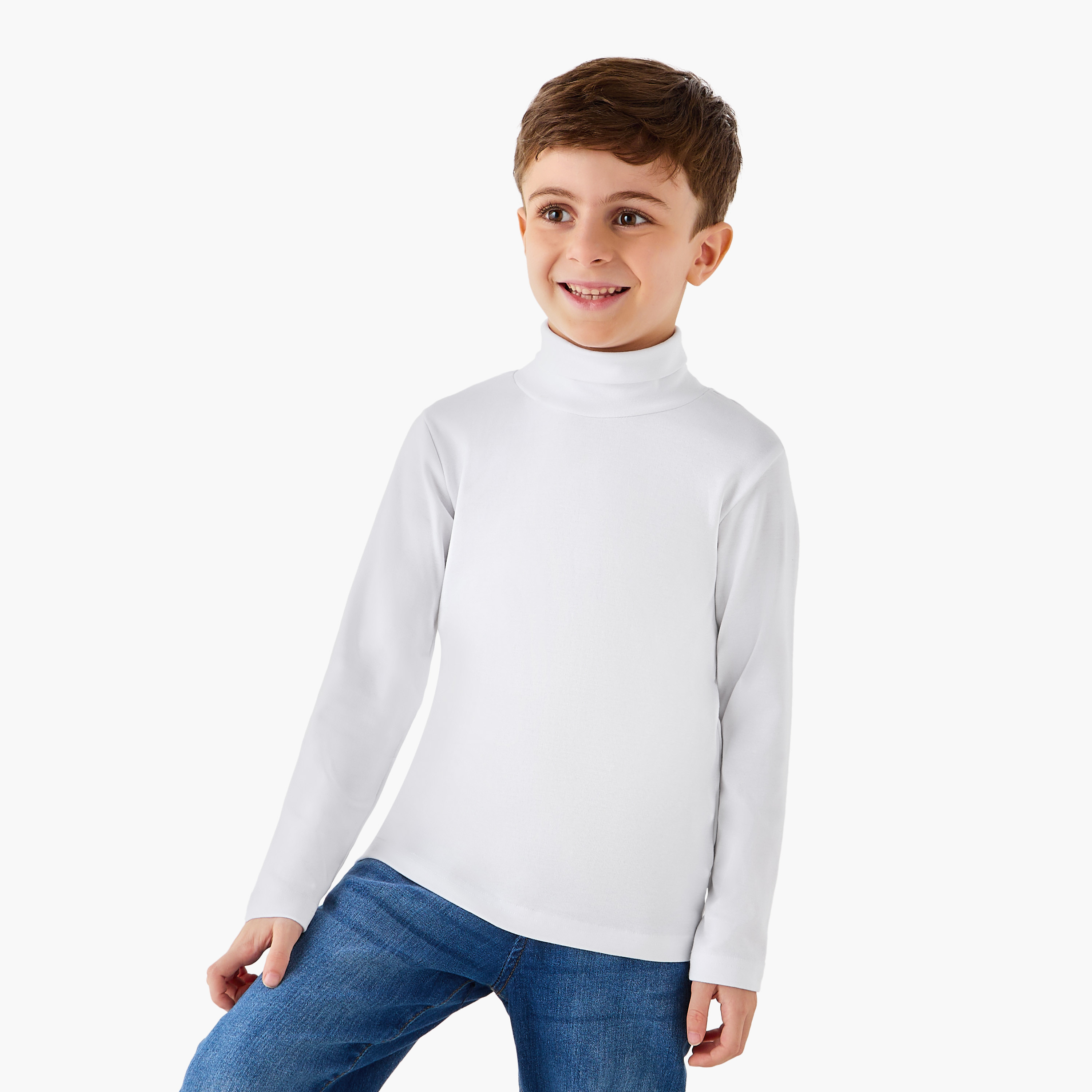 Juniors Boys Turtleneck T-shirt - Cotton Blend - Long Sleeves-boys-clothing-tshirtsandpolos-image-1
