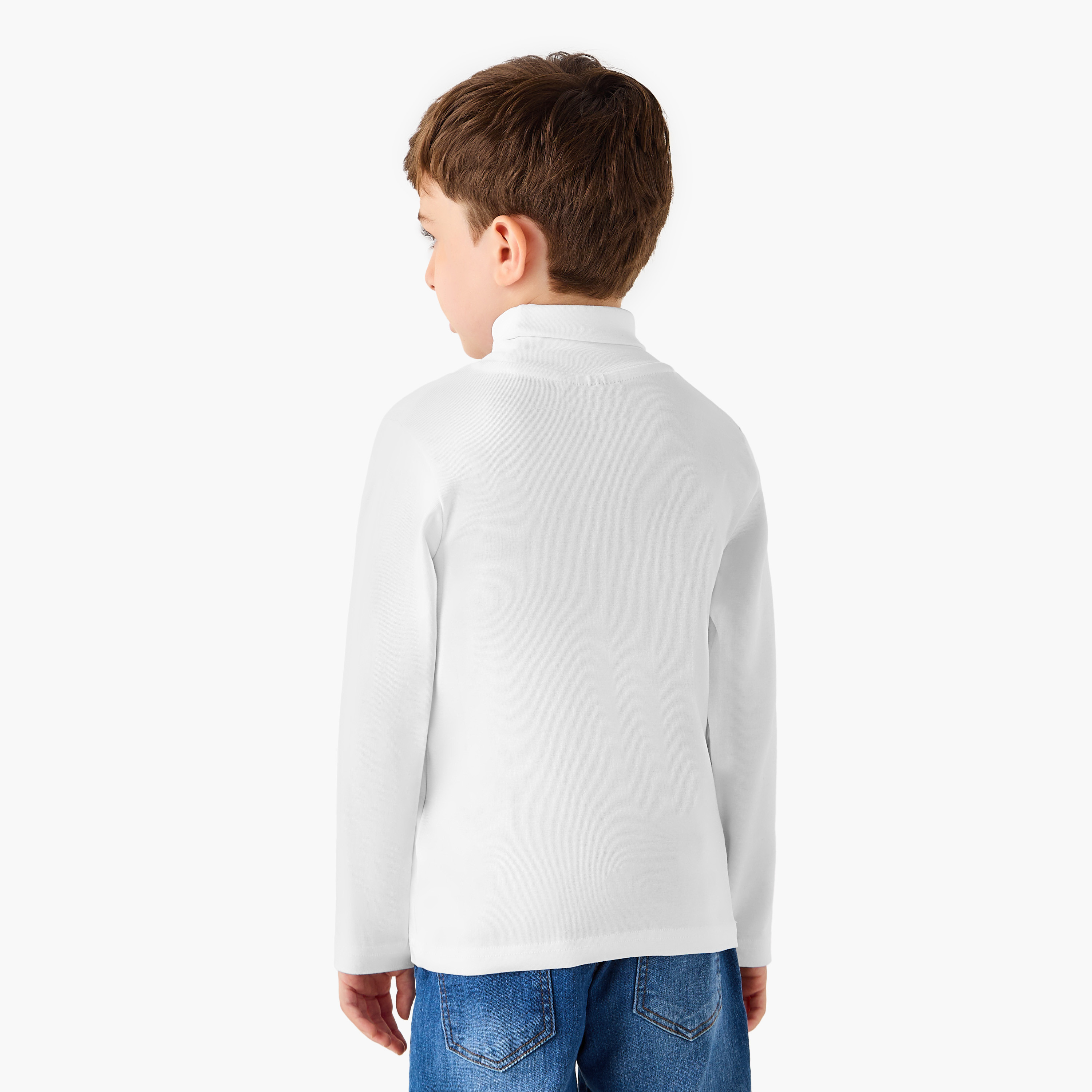 Juniors Boys Turtleneck T-shirt - Cotton Blend - Long Sleeves-boys-clothing-tshirtsandpolos-image-3