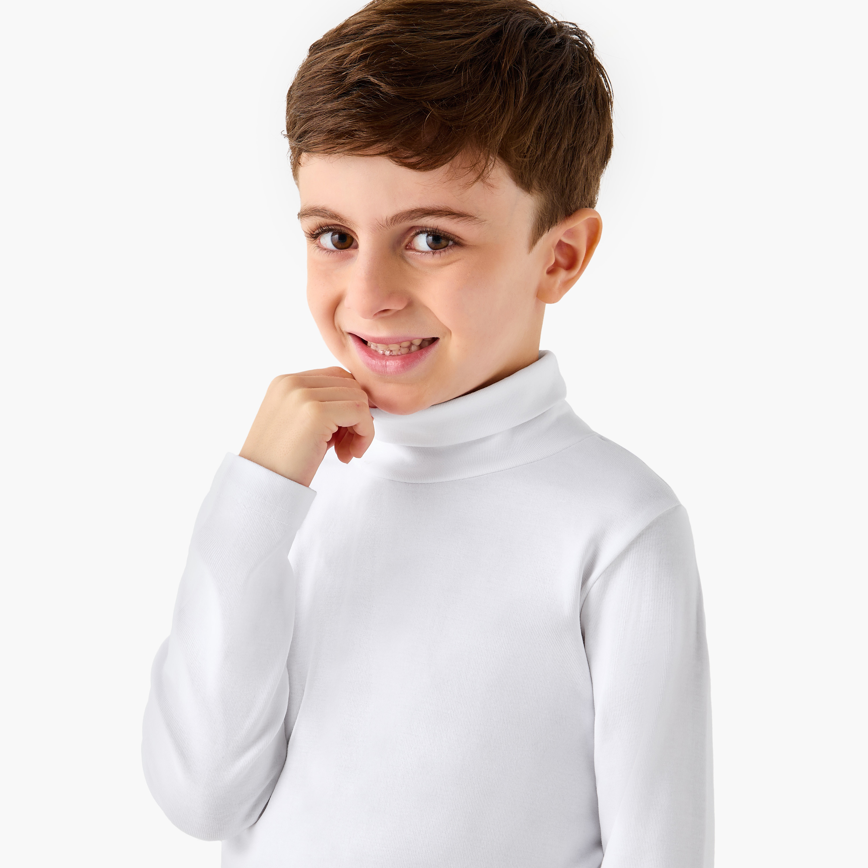 Juniors Boys Turtleneck T-shirt - Cotton Blend - Long Sleeves-boys-clothing-tshirtsandpolos-image-4