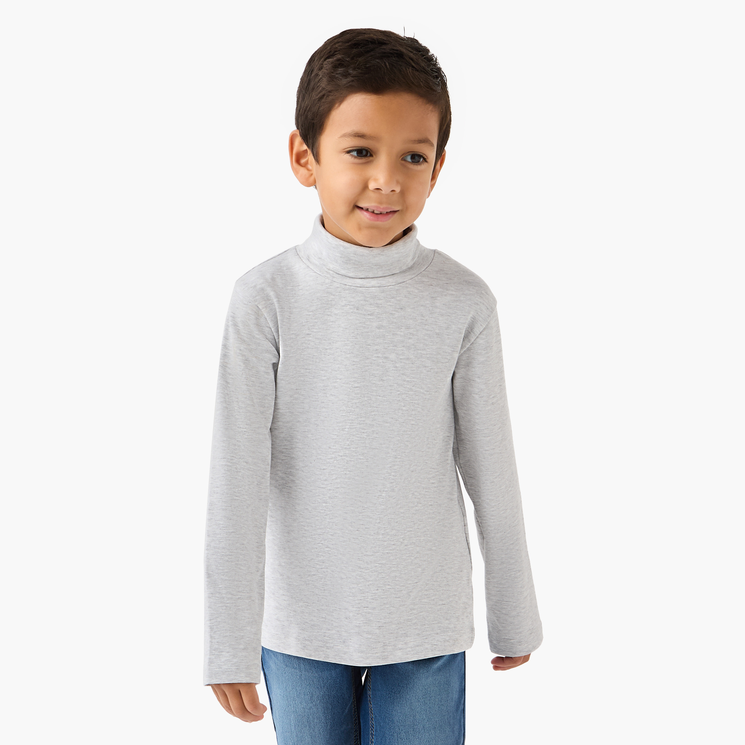 Juniors Boys Turtleneck T-shirt - Cotton Blend - Long Sleeves-boys-clothing-tshirtsandpolos-image-1