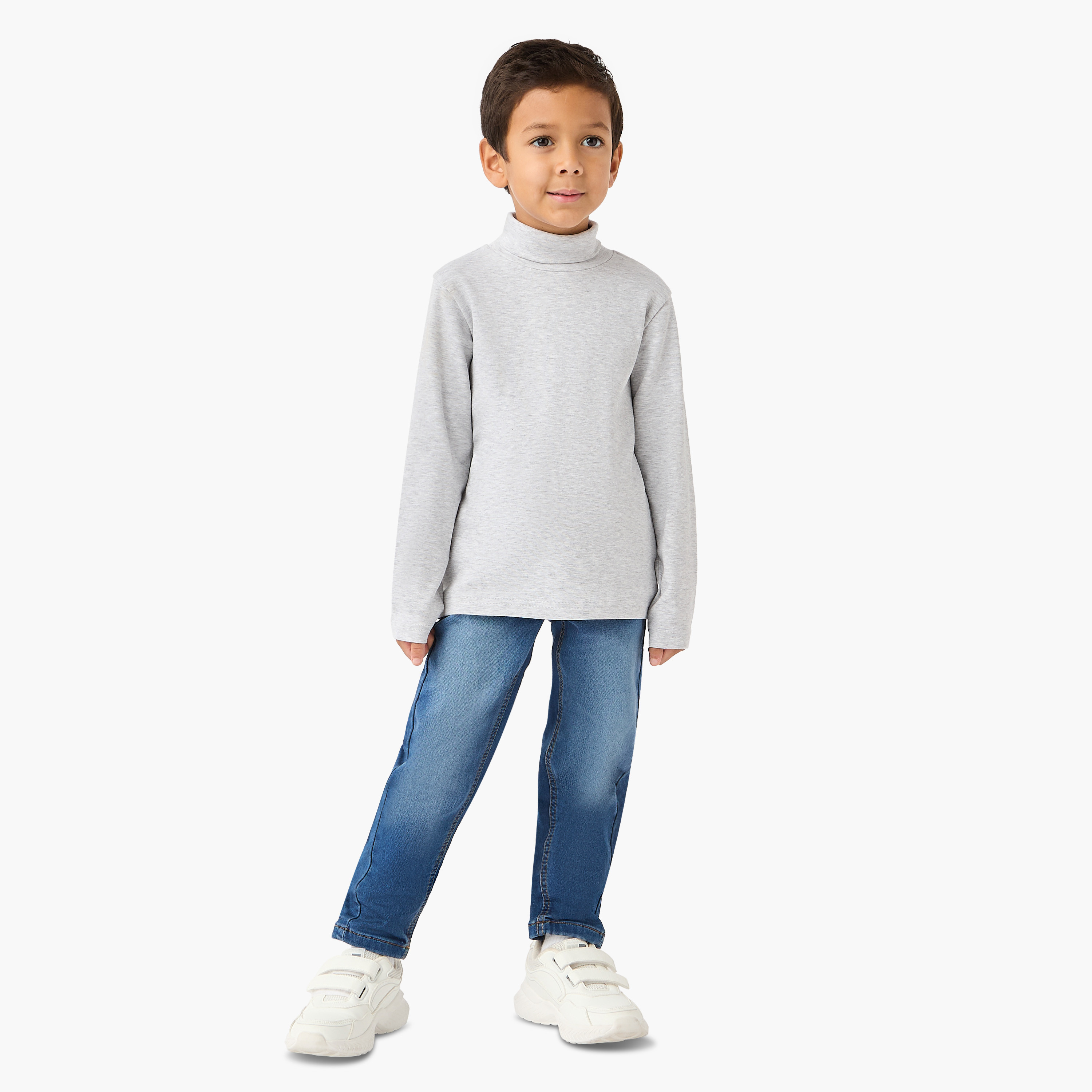 Juniors Boys Turtleneck T-shirt - Cotton Blend - Long Sleeves-boys-clothing-tshirtsandpolos-image-2
