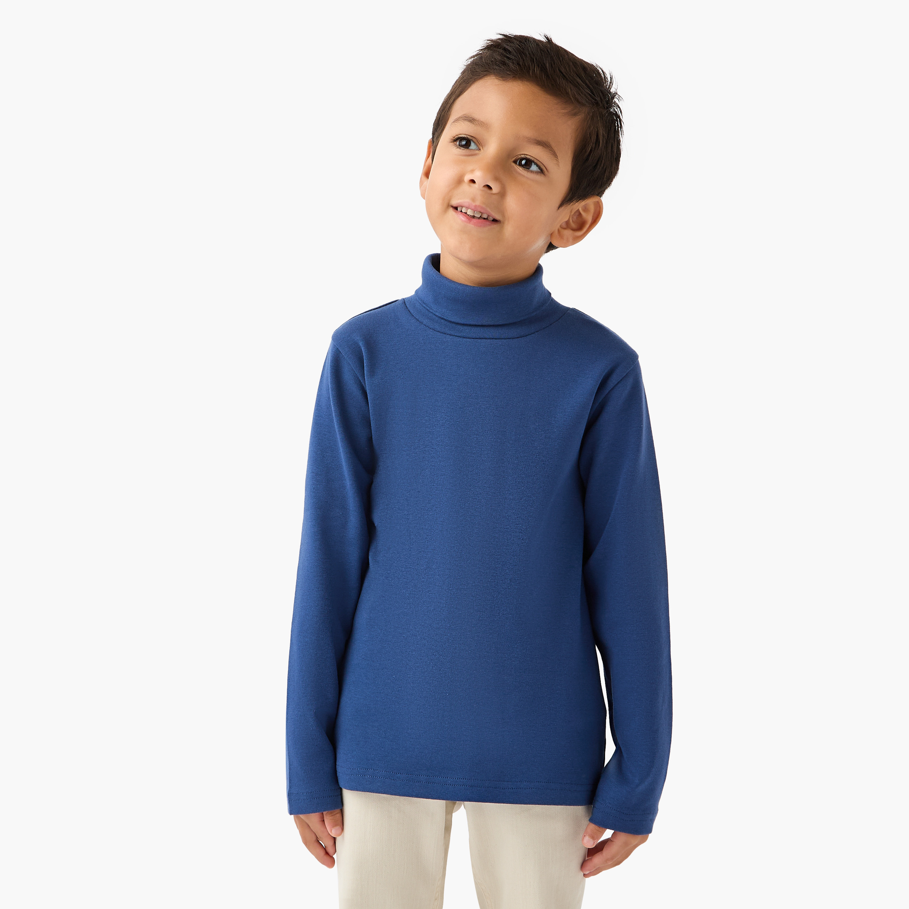Juniors Boys Turtleneck T-shirt - Cotton Blend - Long Sleeves-boys-clothing-tshirtsandpolos-image-1