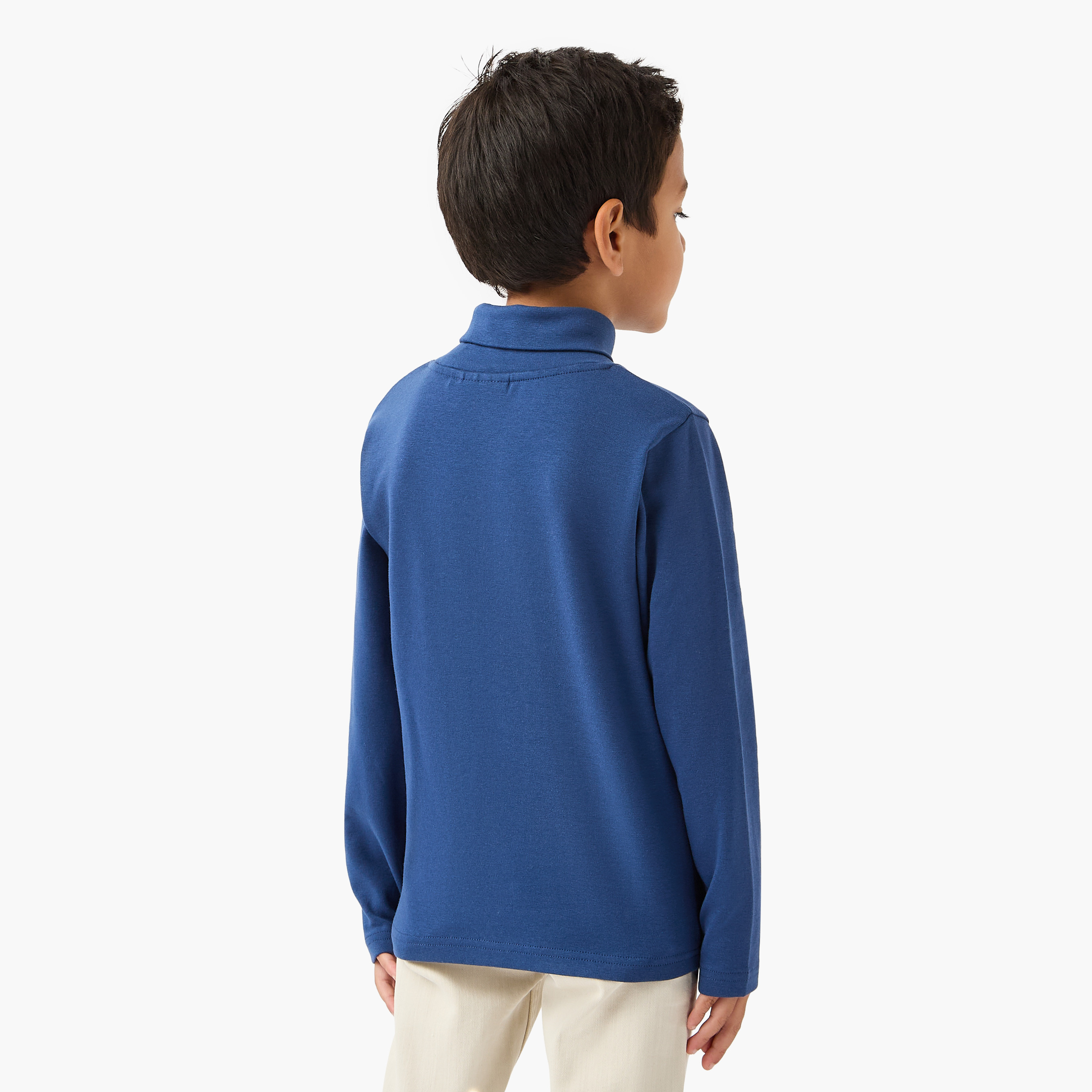Juniors Boys Turtleneck T-shirt - Cotton Blend - Long Sleeves-boys-clothing-tshirtsandpolos-image-3