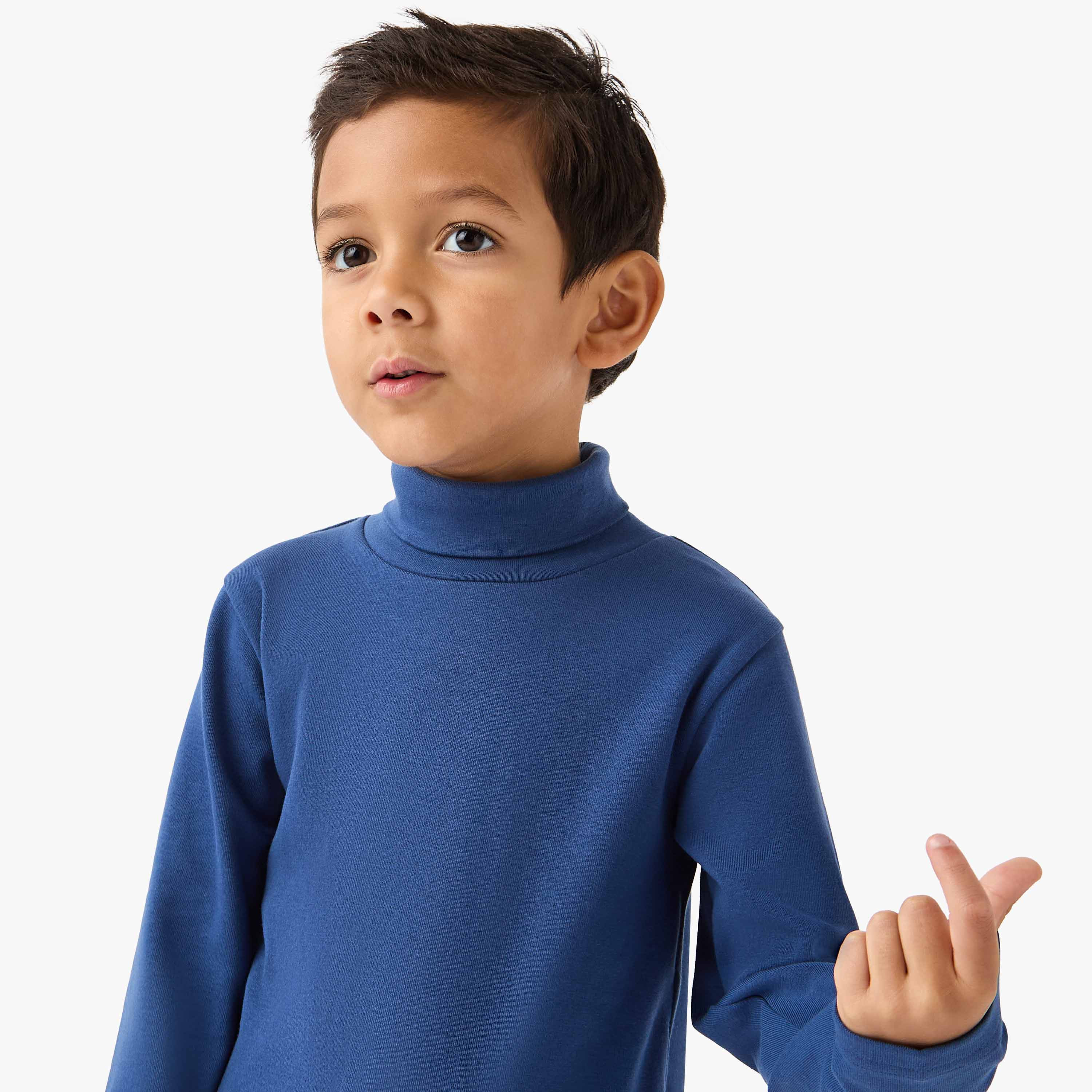 Juniors Boys Turtleneck T-shirt - Cotton Blend - Long Sleeves-boys-clothing-tshirtsandpolos-image-4