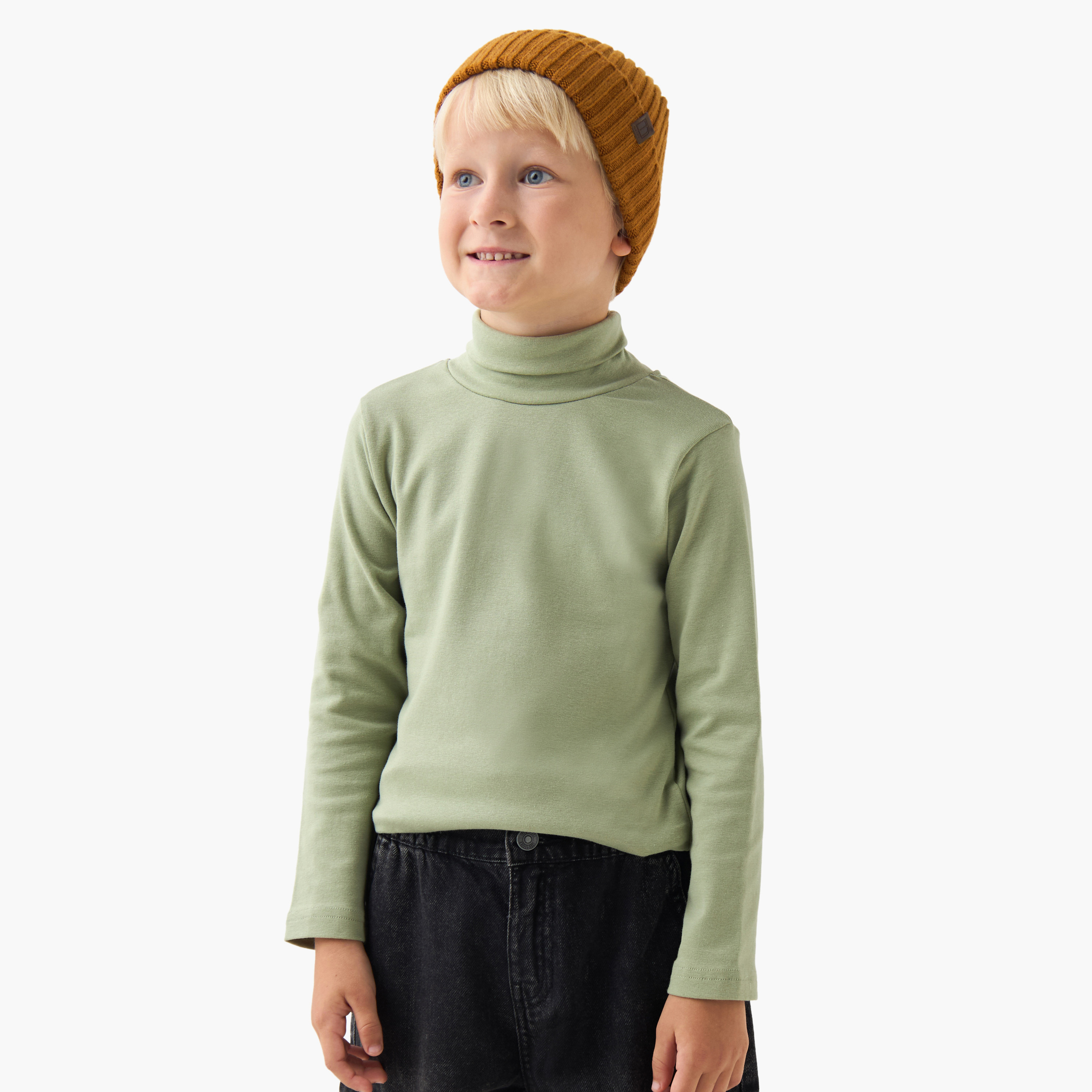 Juniors Boys Turtleneck T-shirt - Cotton Blend - Long Sleeves-boys-clothing-tshirtsandpolos-image-1