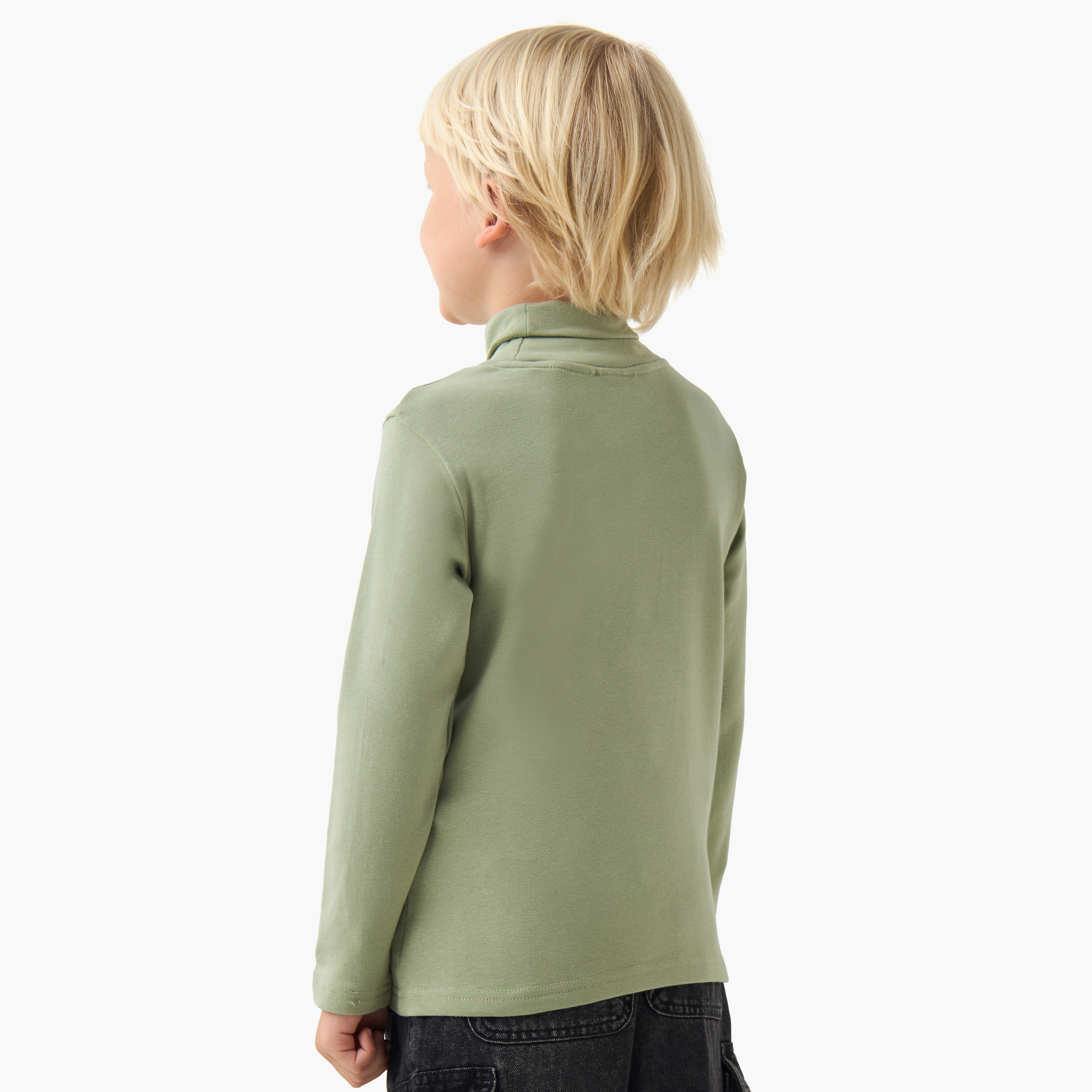 Juniors Boys Turtleneck T-shirt - Cotton Blend - Long Sleeves-boys-clothing-tshirtsandpolos-image-3