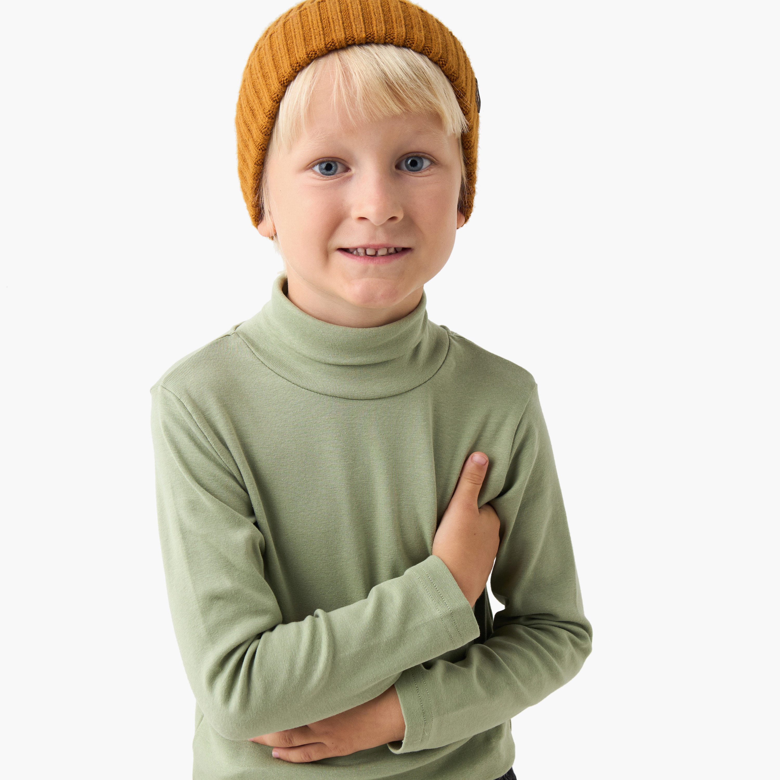 Juniors Boys Turtleneck T-shirt - Cotton Blend - Long Sleeves-boys-clothing-tshirtsandpolos-image-4