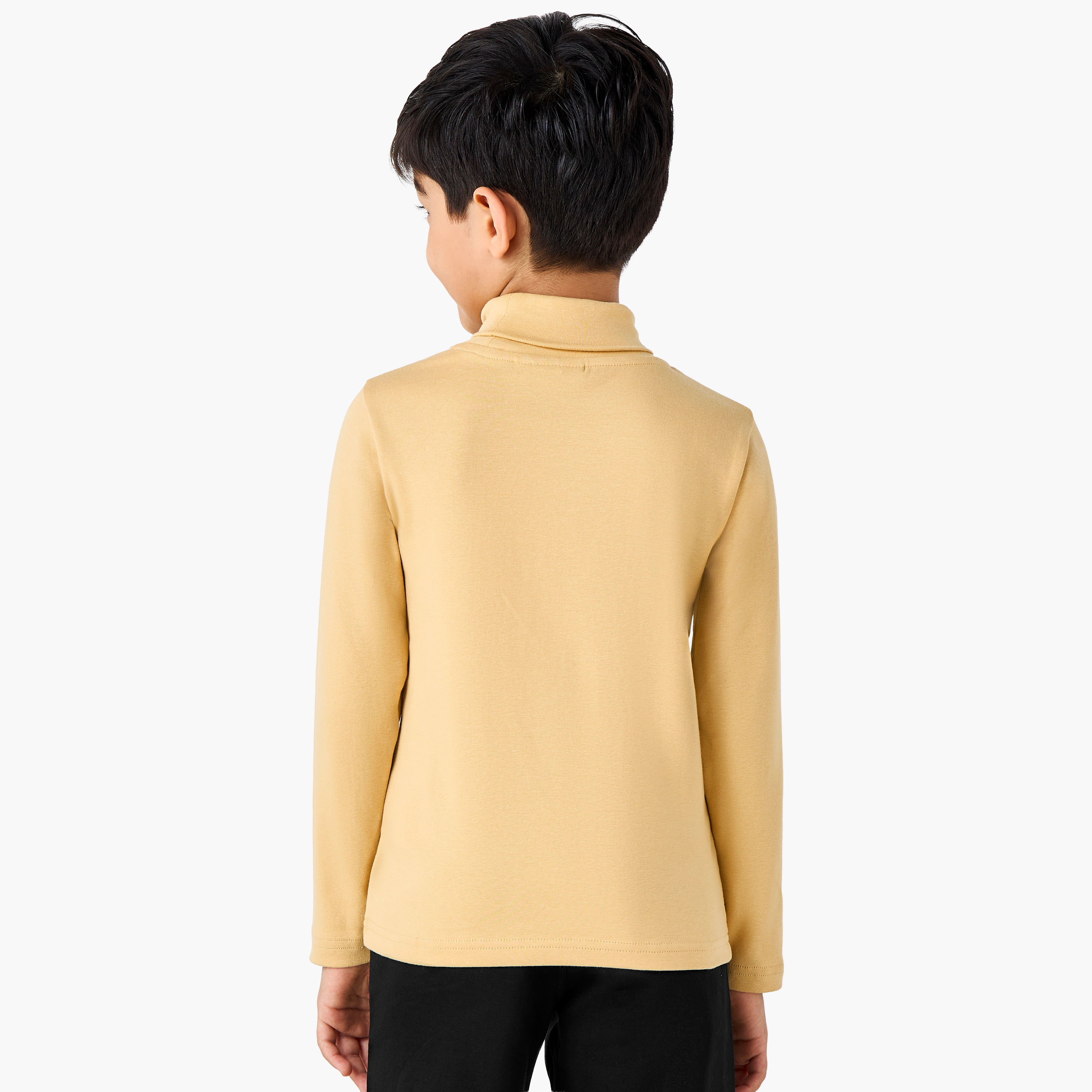 Juniors Boys Turtleneck T-shirt - Cotton Blend - Long Sleeves-boys-clothing-tshirtsandpolos-image-3