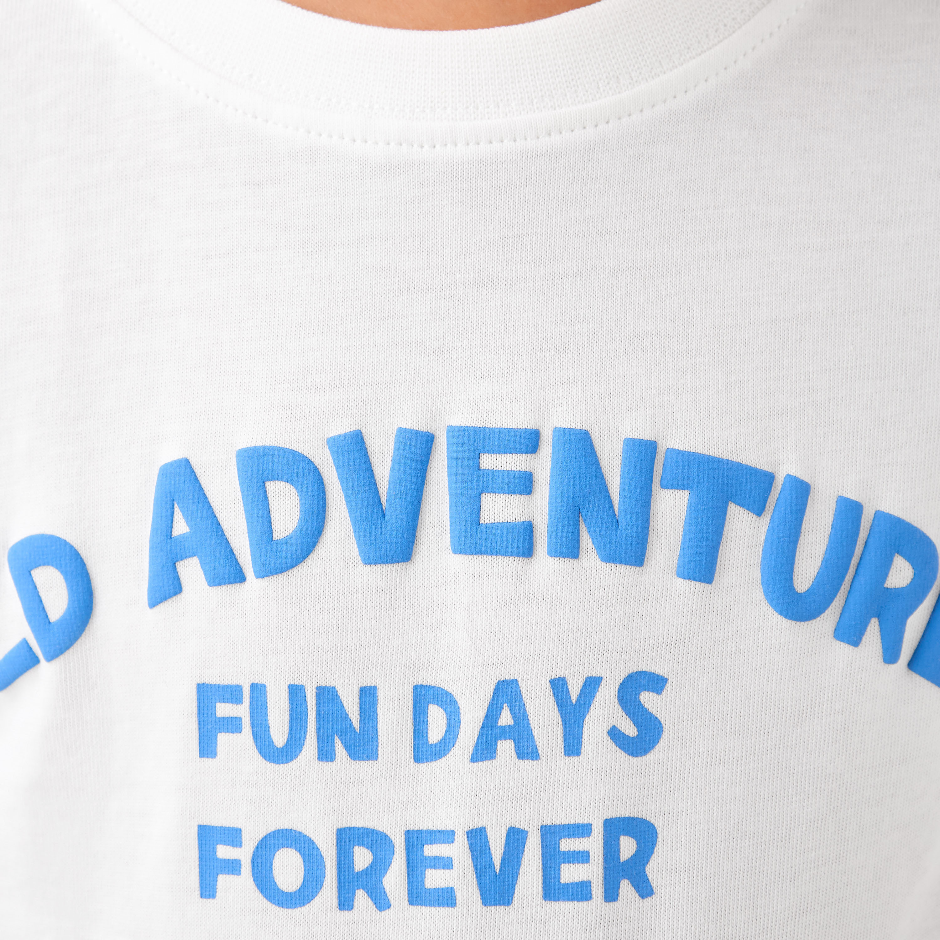 تيشيرت بياقة ضيقة وطبعات شعار - قطن - بأكمام طويلة للأولاد من جونيورز-boys-clothing-tshirtsandpolos-image-5