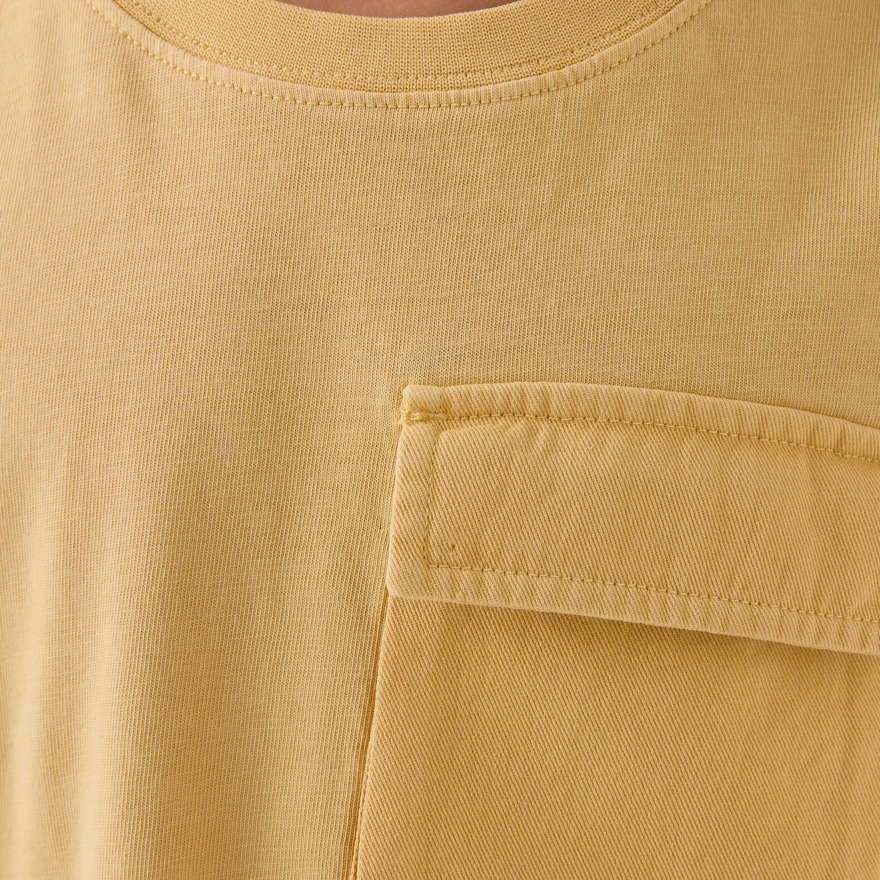Juniors Solid T-shirt with Short Sleeves and Flap Pocket-boys-clothing-tshirtsandpolos-image-5