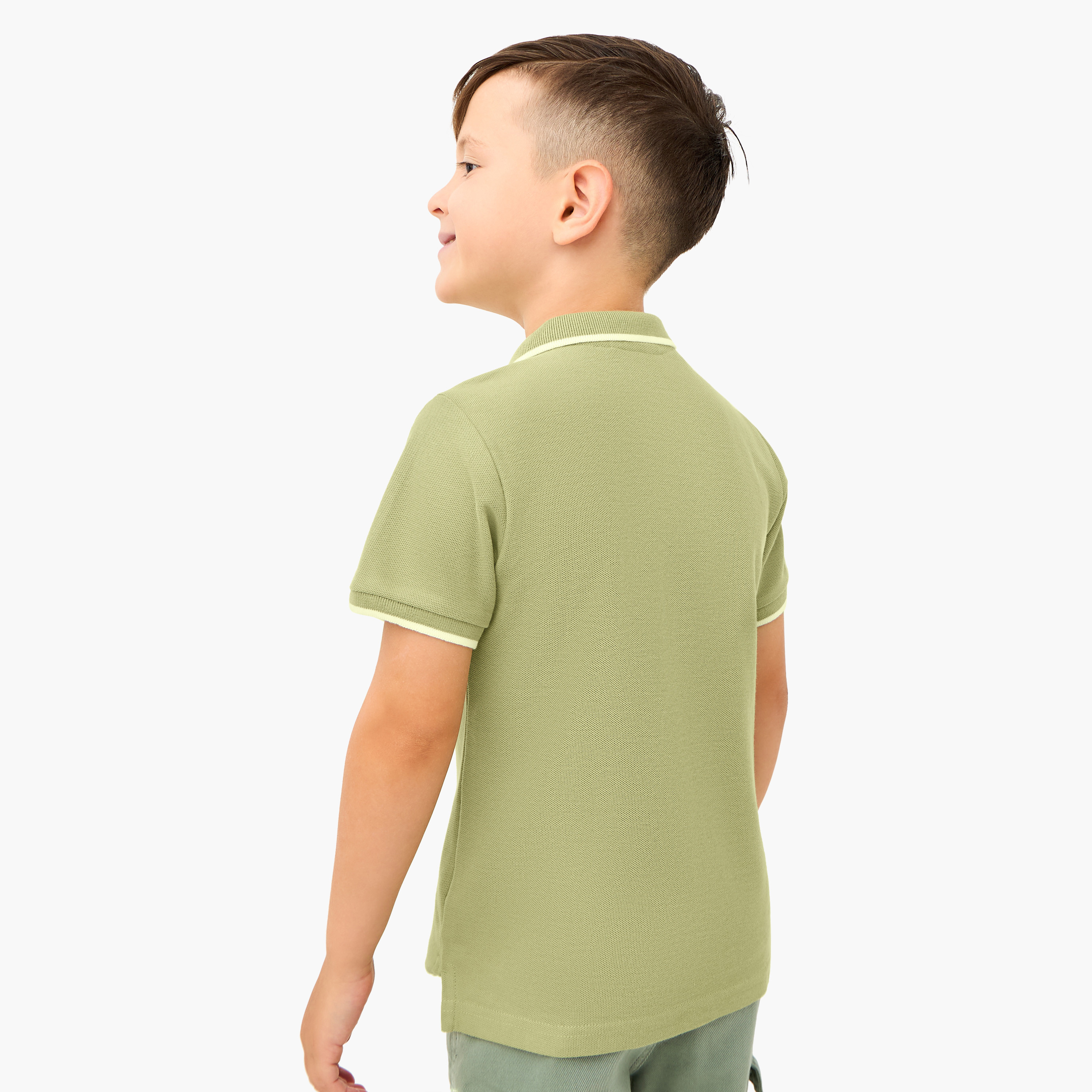 Juniors Embroidered Polo T-shirt with Short Sleeves-boys-clothing-tshirtsandpolos-image-3