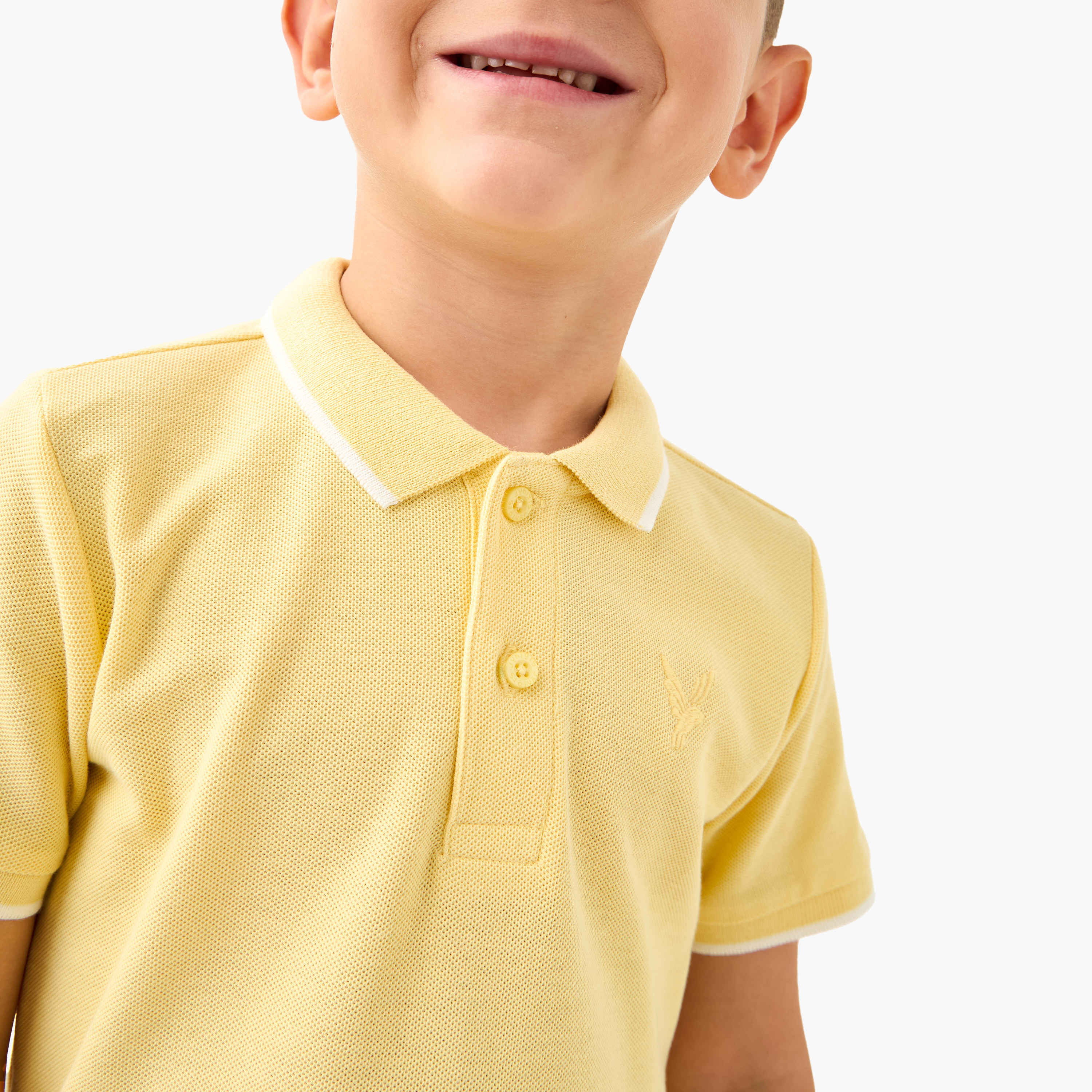 تيشيرت بولو بأكمام قصيرة وخطوط متباينة من جونيورز-boys-clothing-tshirtsandpolos-image-4