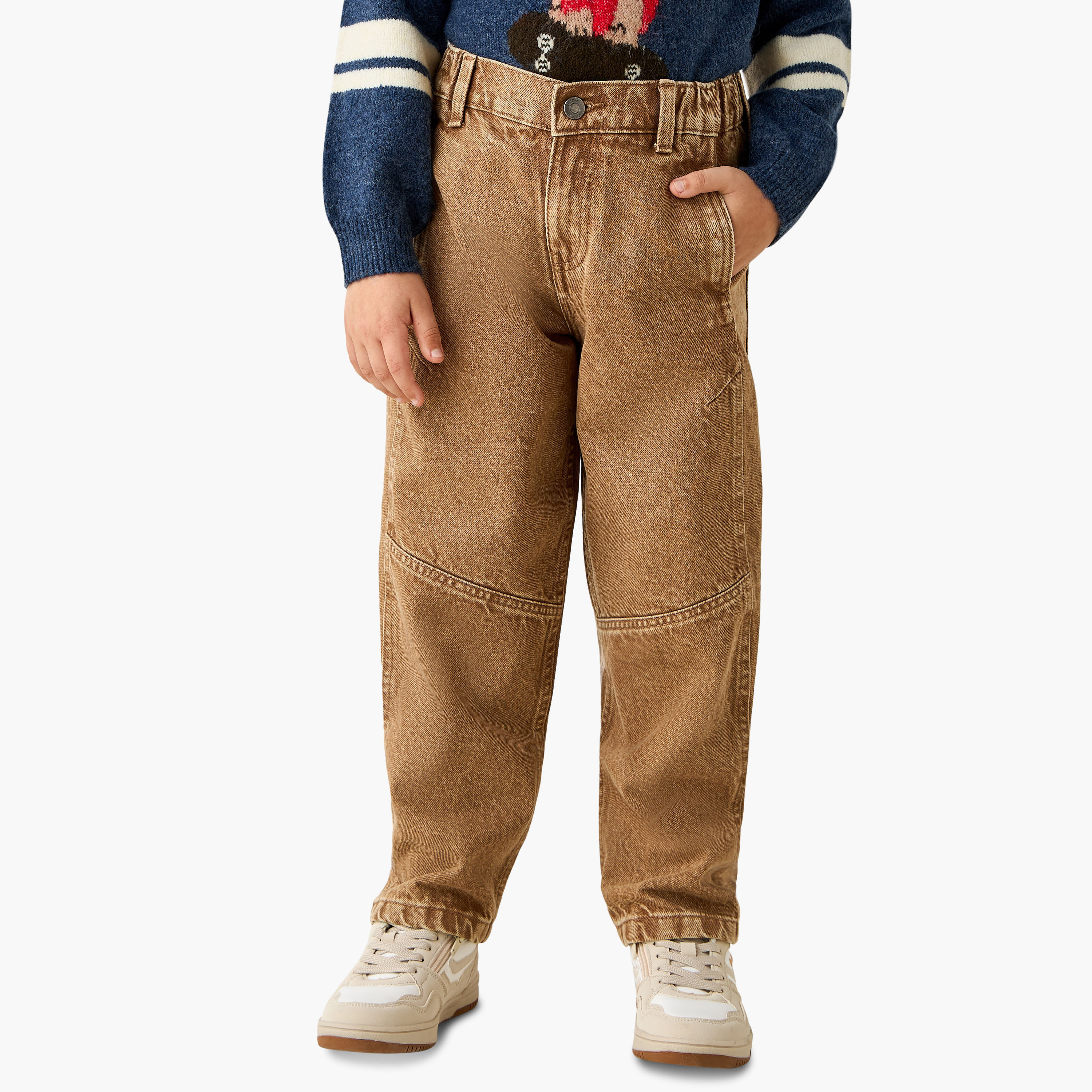 Juniors Boys Jeans with Pockets - Cotton  - Relaxed Fit-baby-boys-clothing-bottoms-jeans-image-1